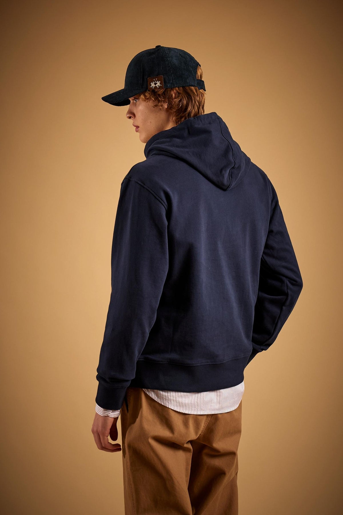 Felpa con cappuccio da uomo cotone e maxi logo - Diaz