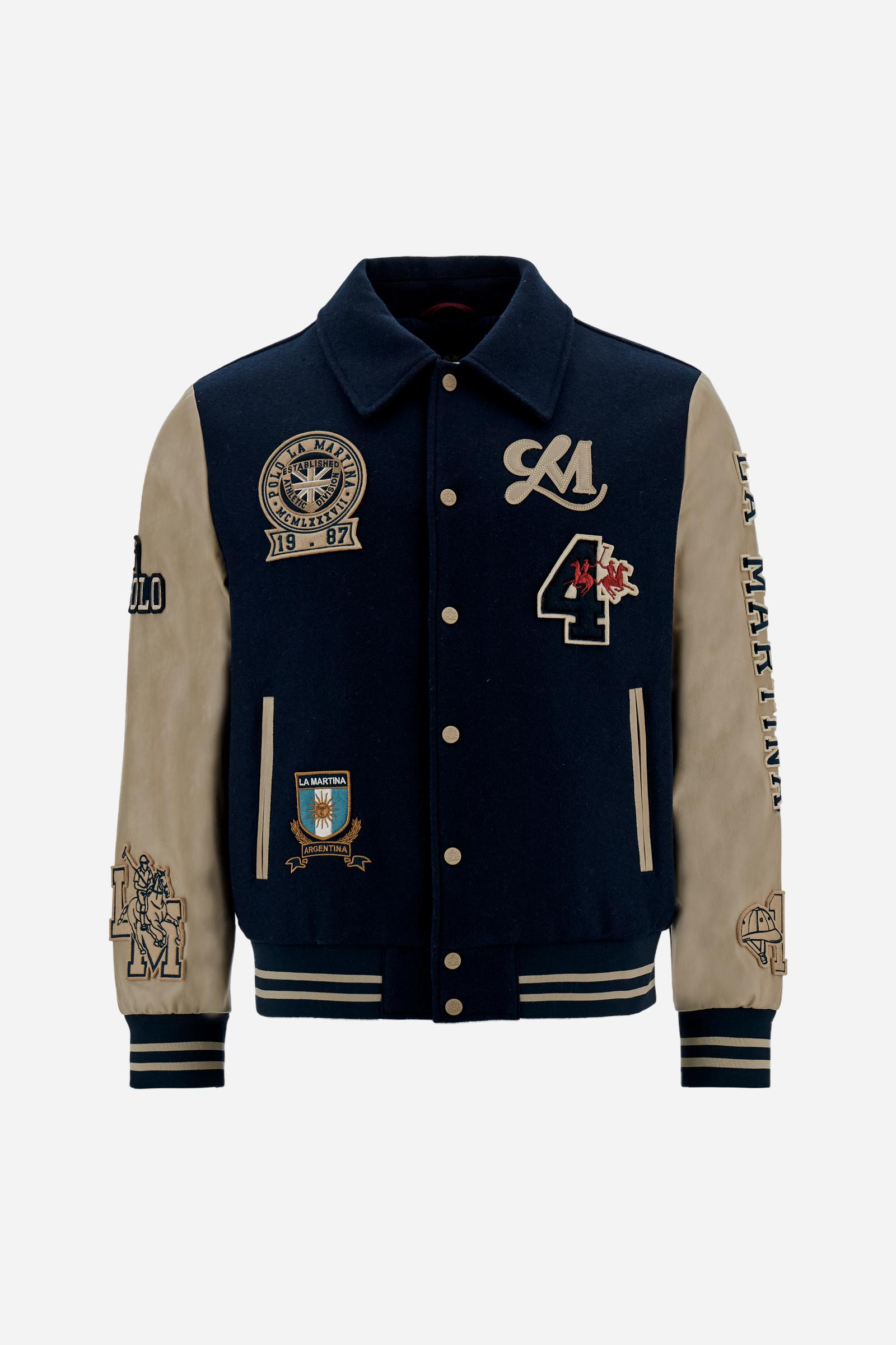 Padded college jacket in wool felt - Dallas