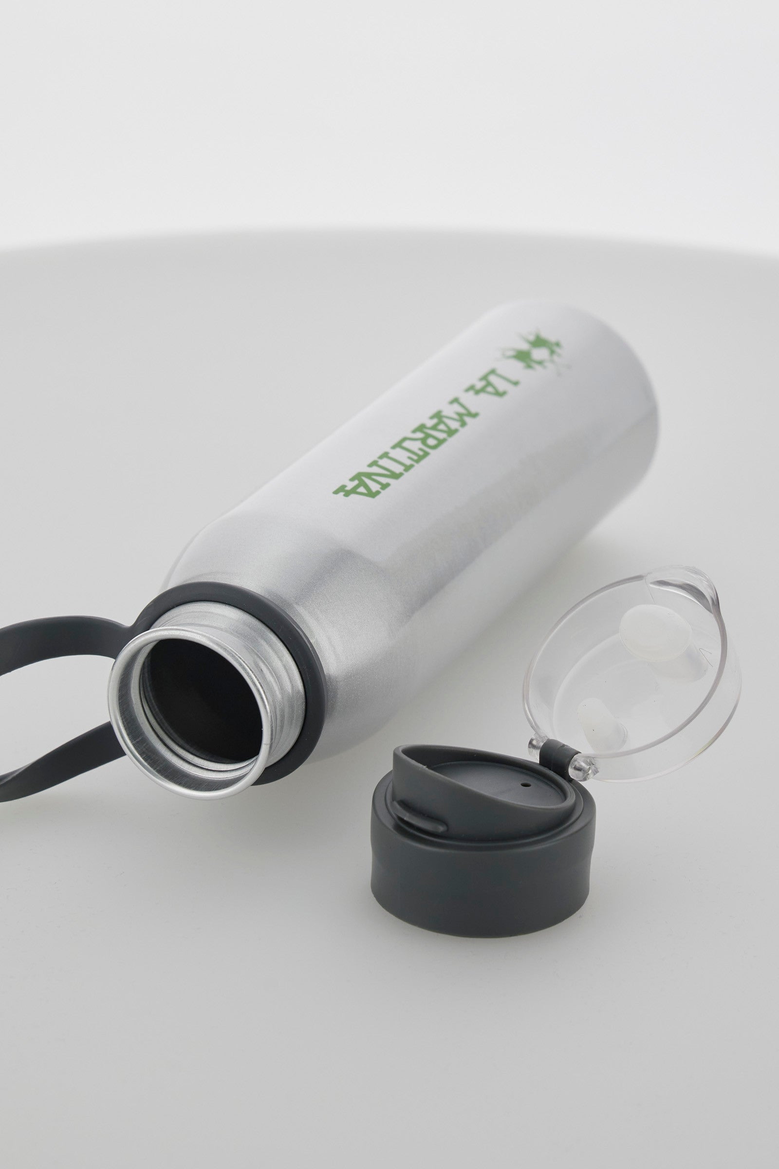 Aluminium bottle with logo - Steel Gray
