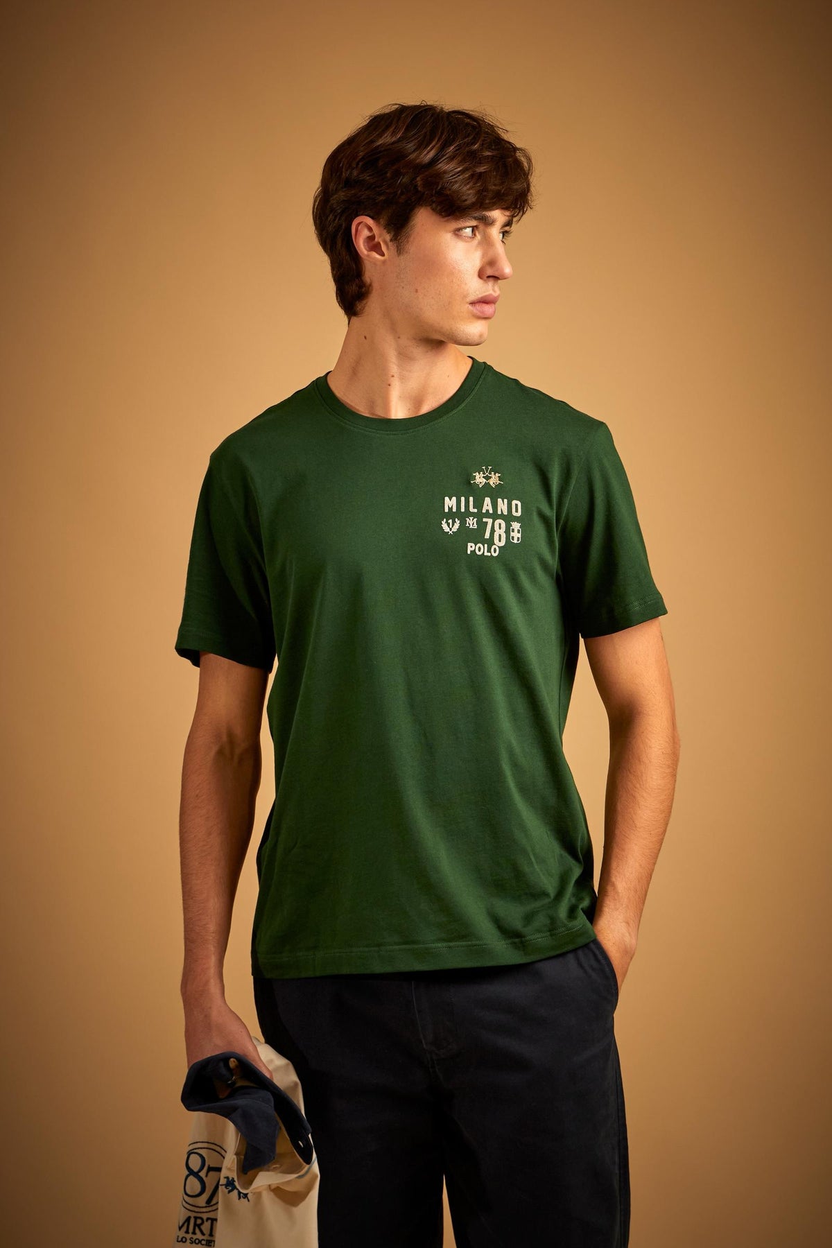 T-shirt homme à manches courtes en jersey de coton "Milano 78" - Eraldo