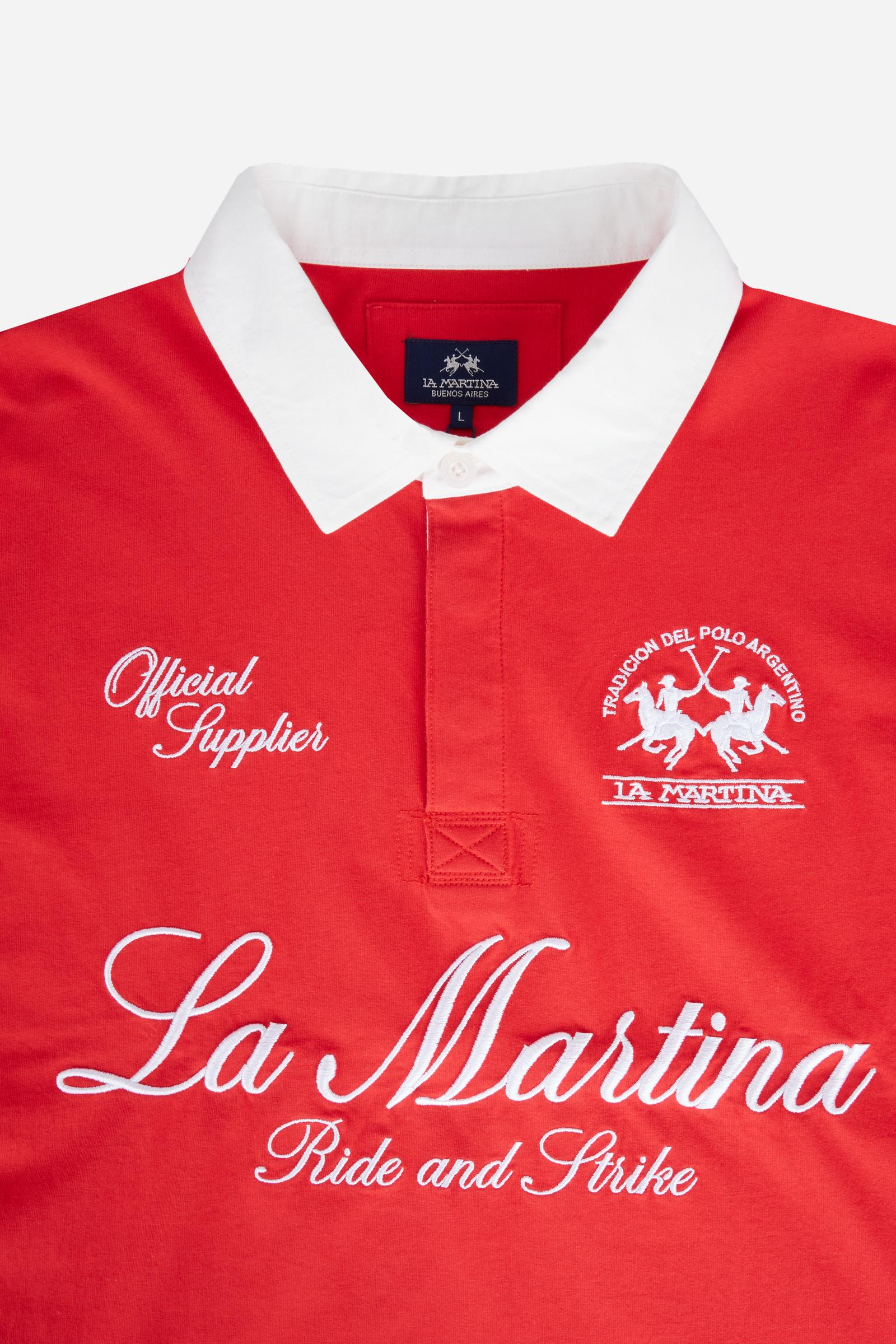 Polo manica corta in jersey di cotone – Limited Edition “Ride and Strike”