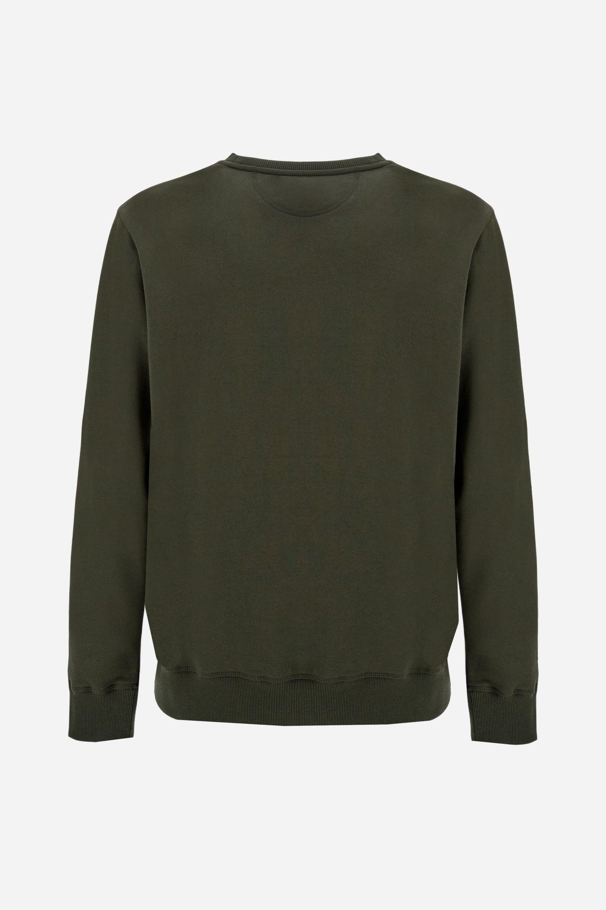 Men's crew neck sweatshirt in brushed cotton - Donato
