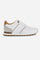 Iconic and representative model, with TPU and rubber sole, enriched by a special leather heel protection that offers stability and comfort. This shoe, inspired by the tradition of La Martina, is made with a mix of calfskin and hand-aged vegetable leather, featuring leather and suede inserts and hand-made threading, highlighting the craftsmanship of the product. The leather side band with contrasting trim hosts the embossed logo, while the custom eyelets complete the design. - WHITE