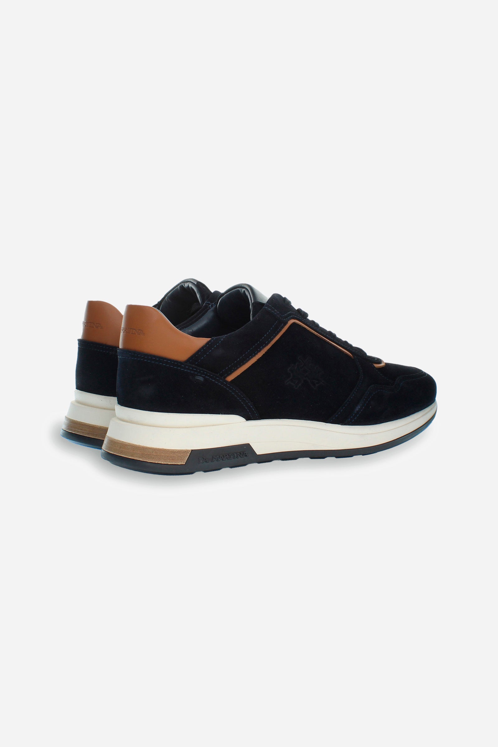 Men's leather and suede trainer - "Route 40"