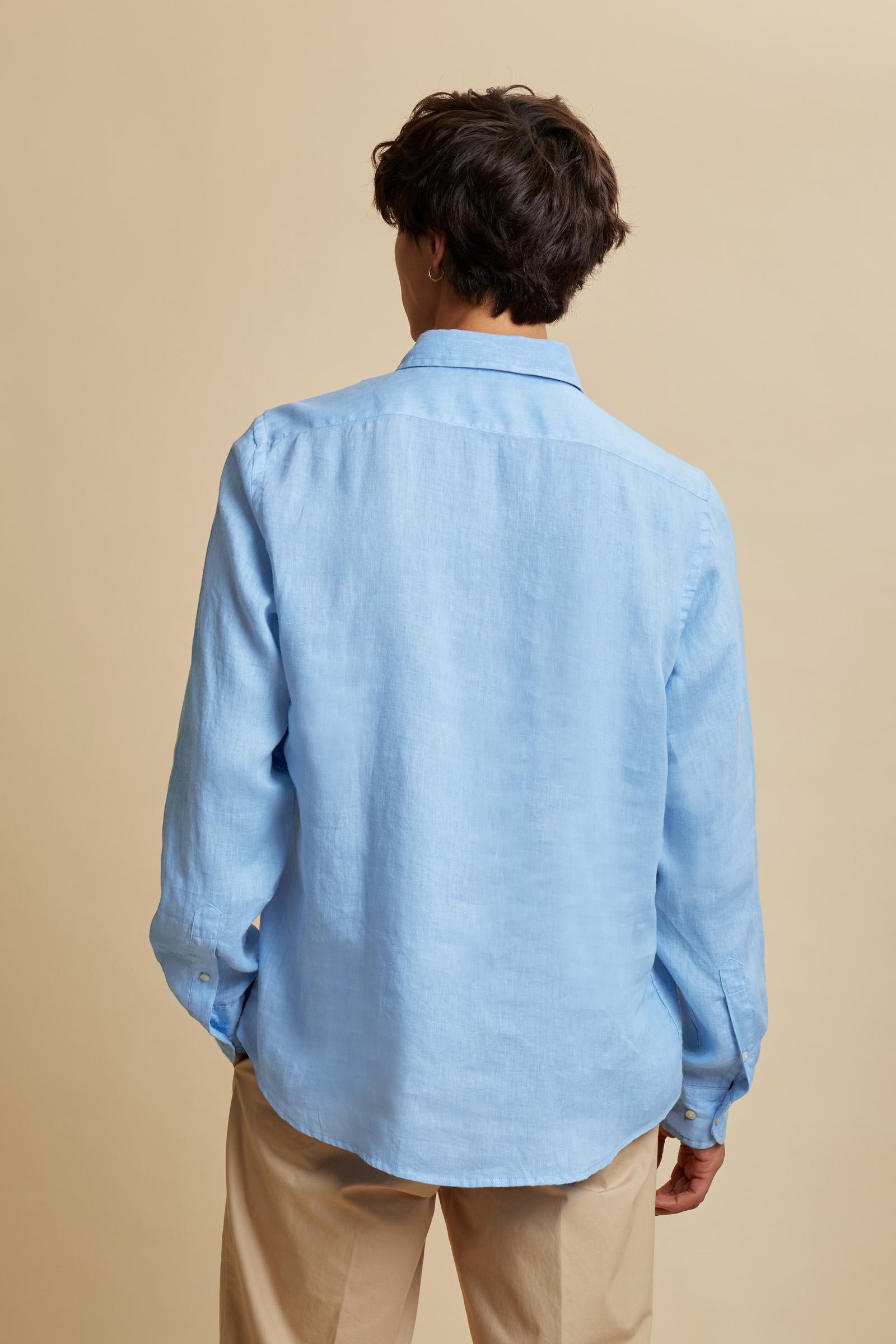Men’s regular fit garment-dyed linen shirt - Innocent