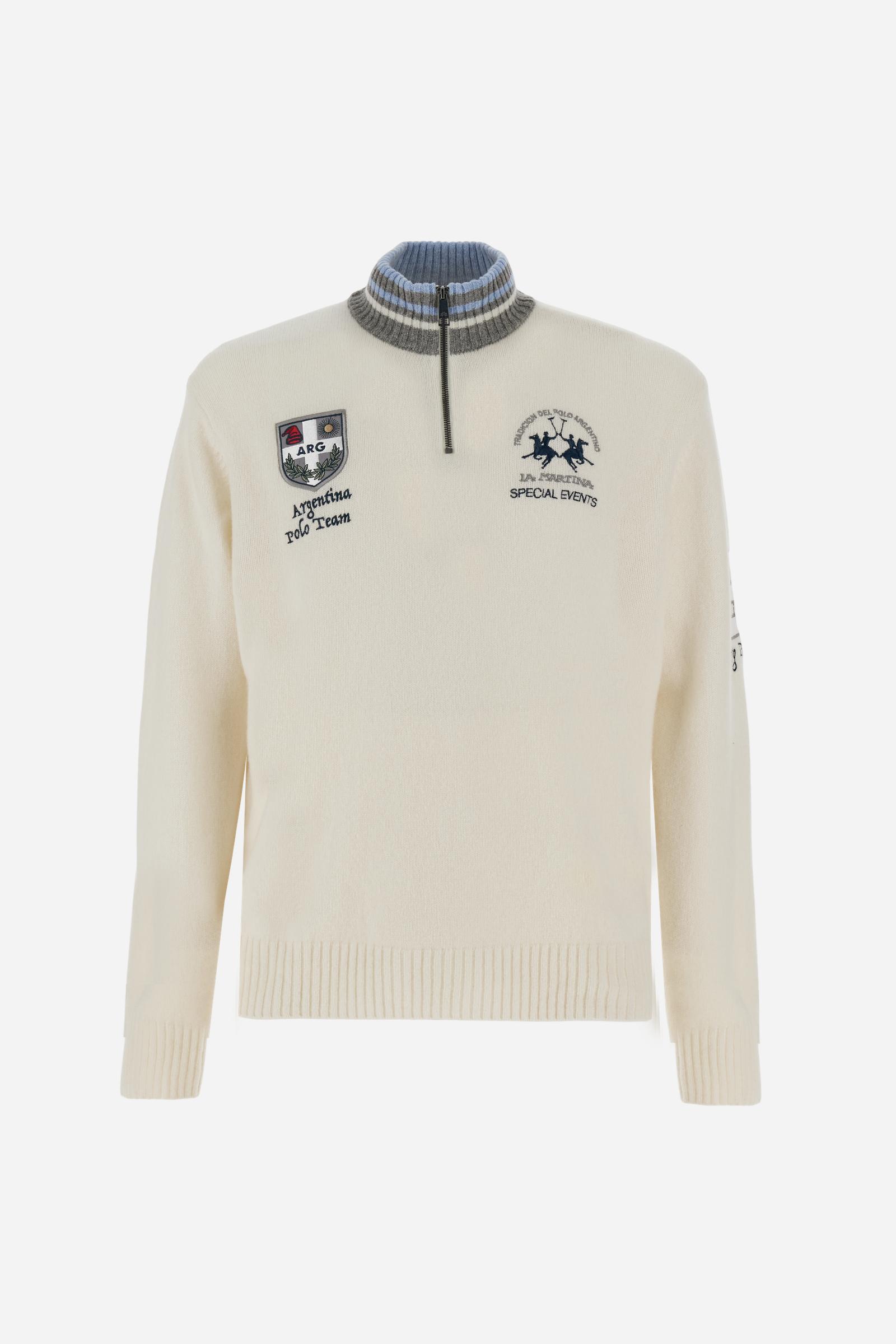 Men’s half zip lambswool sweater Special Event - Burton