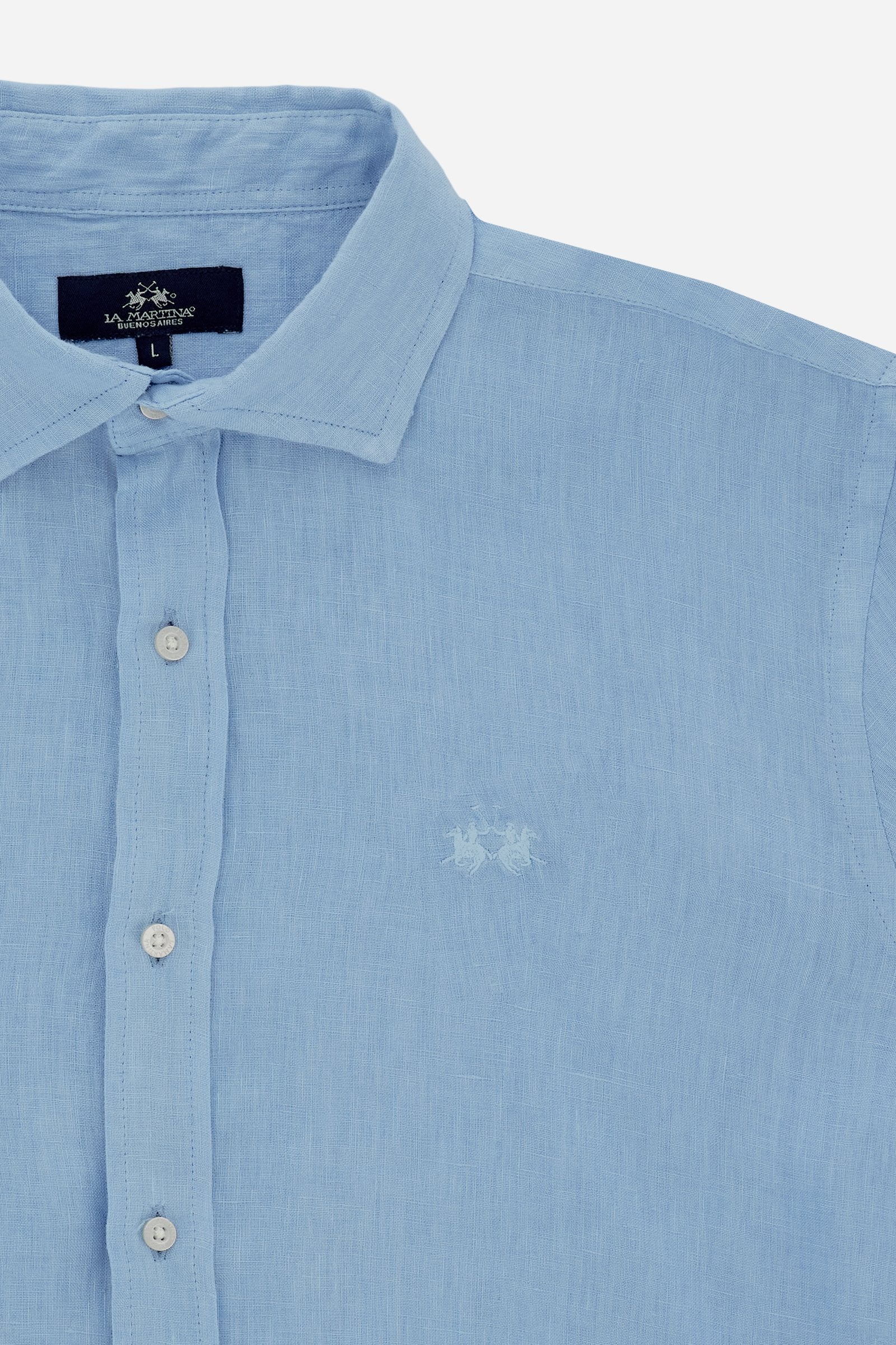 Men’s regular fit garment-dyed linen shirt - Innocent