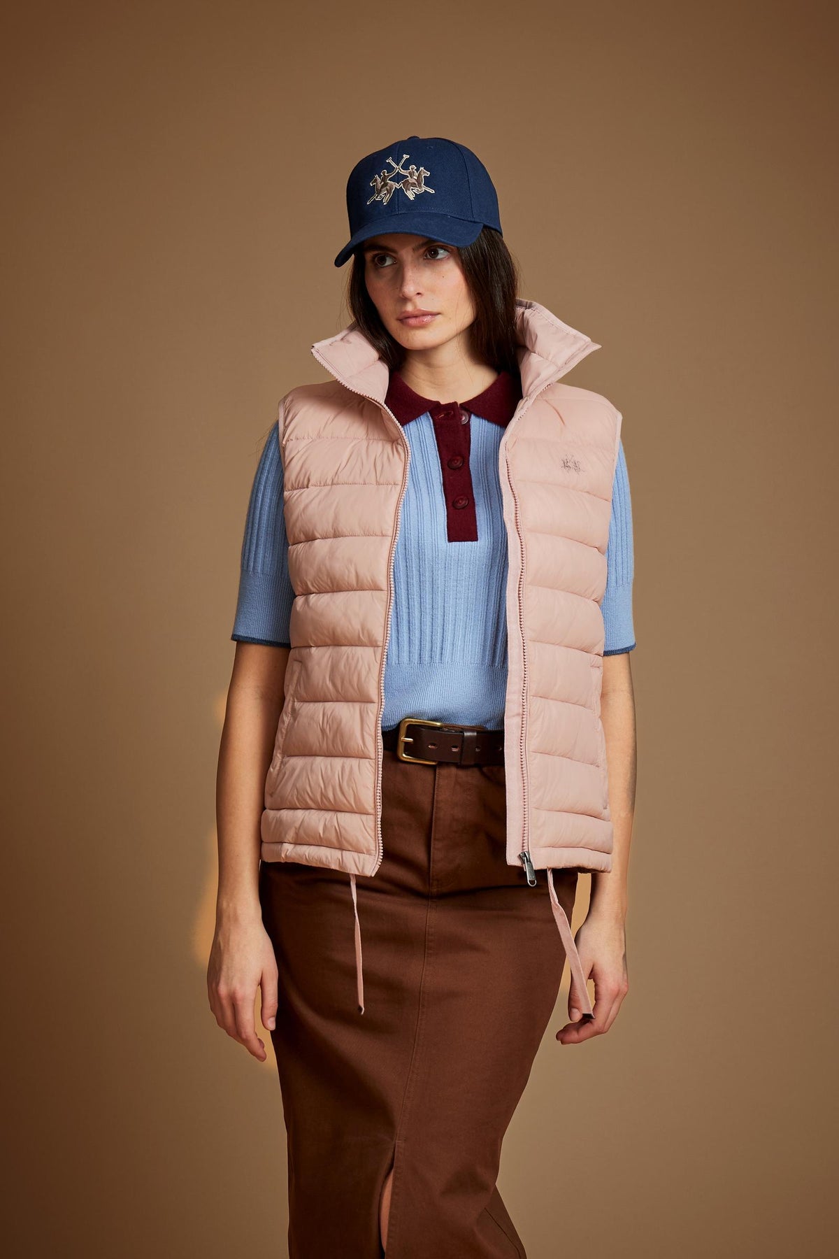 Women's high-neck padded nylon vest - Deonne