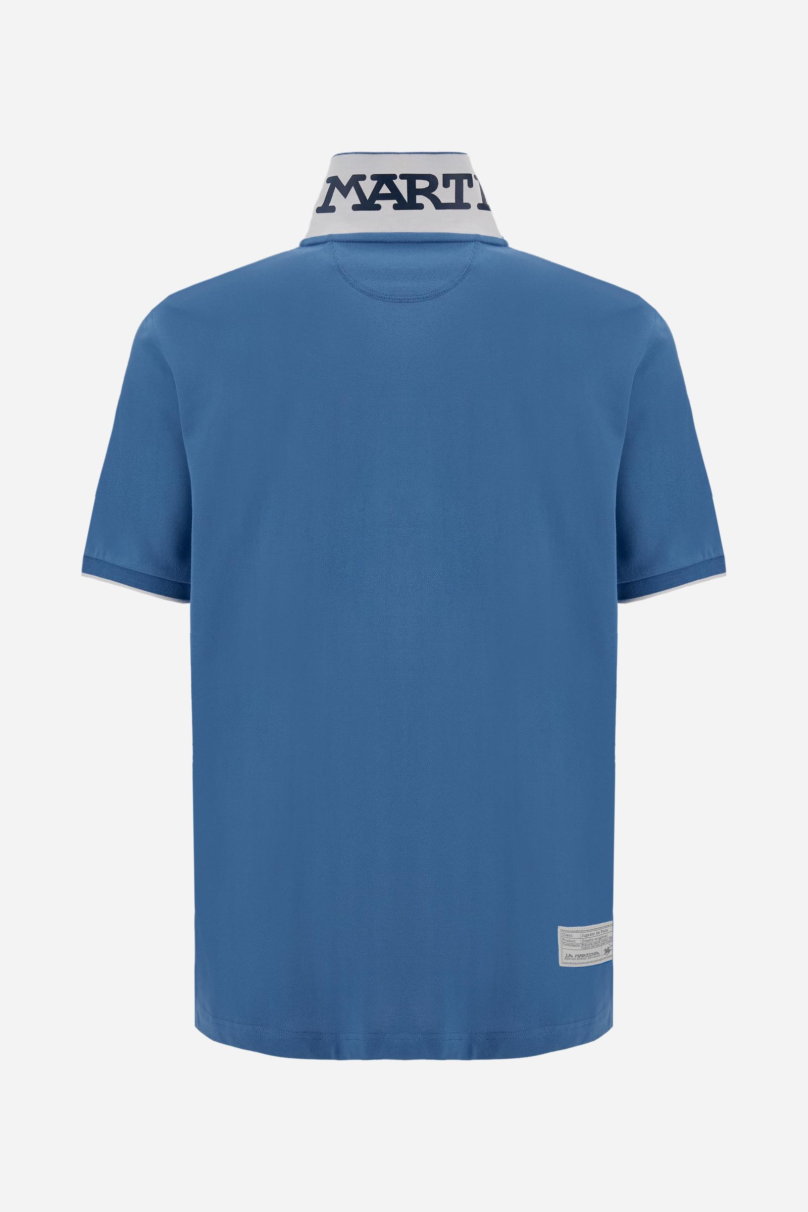 Men's short sleeve polo in stretch piqué with Iconic Team logo - Miguel