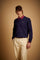 Men's crew neck lambswool sweater with tricolor logo - Ethan