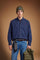 Men’s pure cotton Oxford shirt with button-down collar, front buttons, embroidered logo, and regular fit for comfort and freedom of movement. - Navy