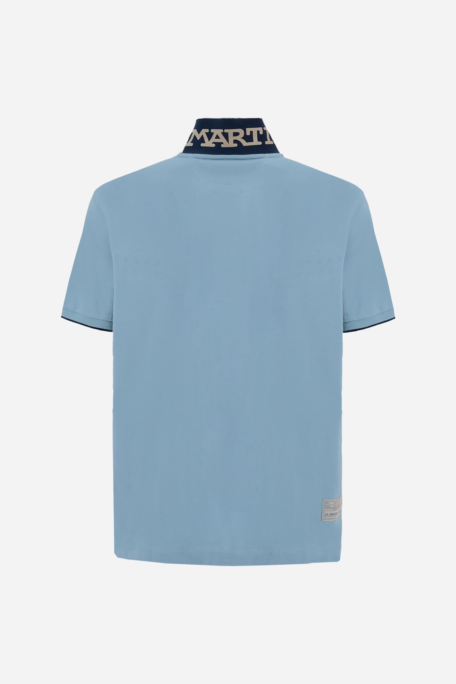 Men's short sleeve polo in stretch piqué with Iconic Team logo - Miguel