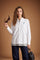 Women's 100% cotton Oxford shirt with button-down collar, buttoned cuffs, regular fit, and embroidered La Martina logo for comfort and timeless style. - Optic White