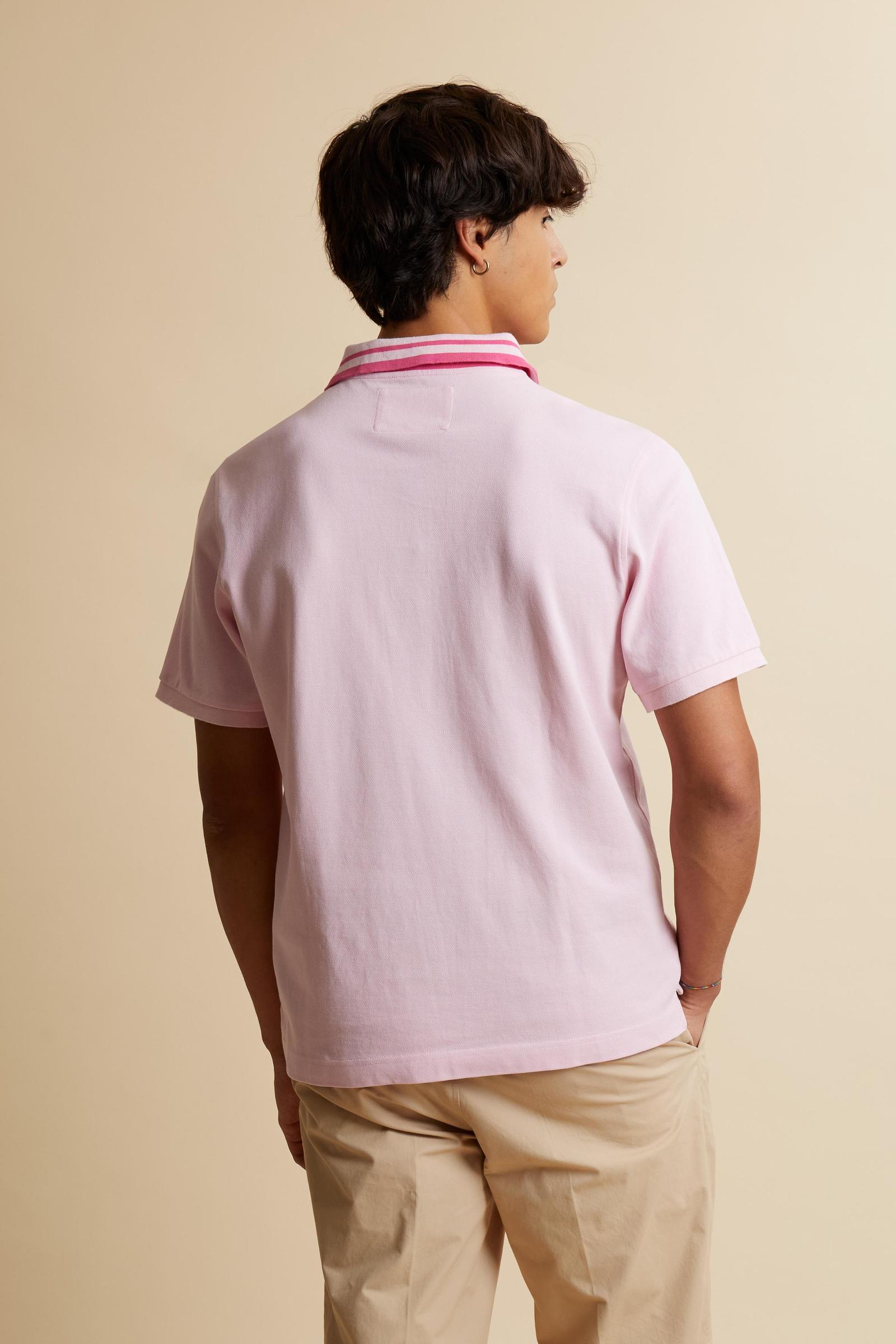 Men’s short-sleeve piqué polo shirt with 3D maxi logo – Coty