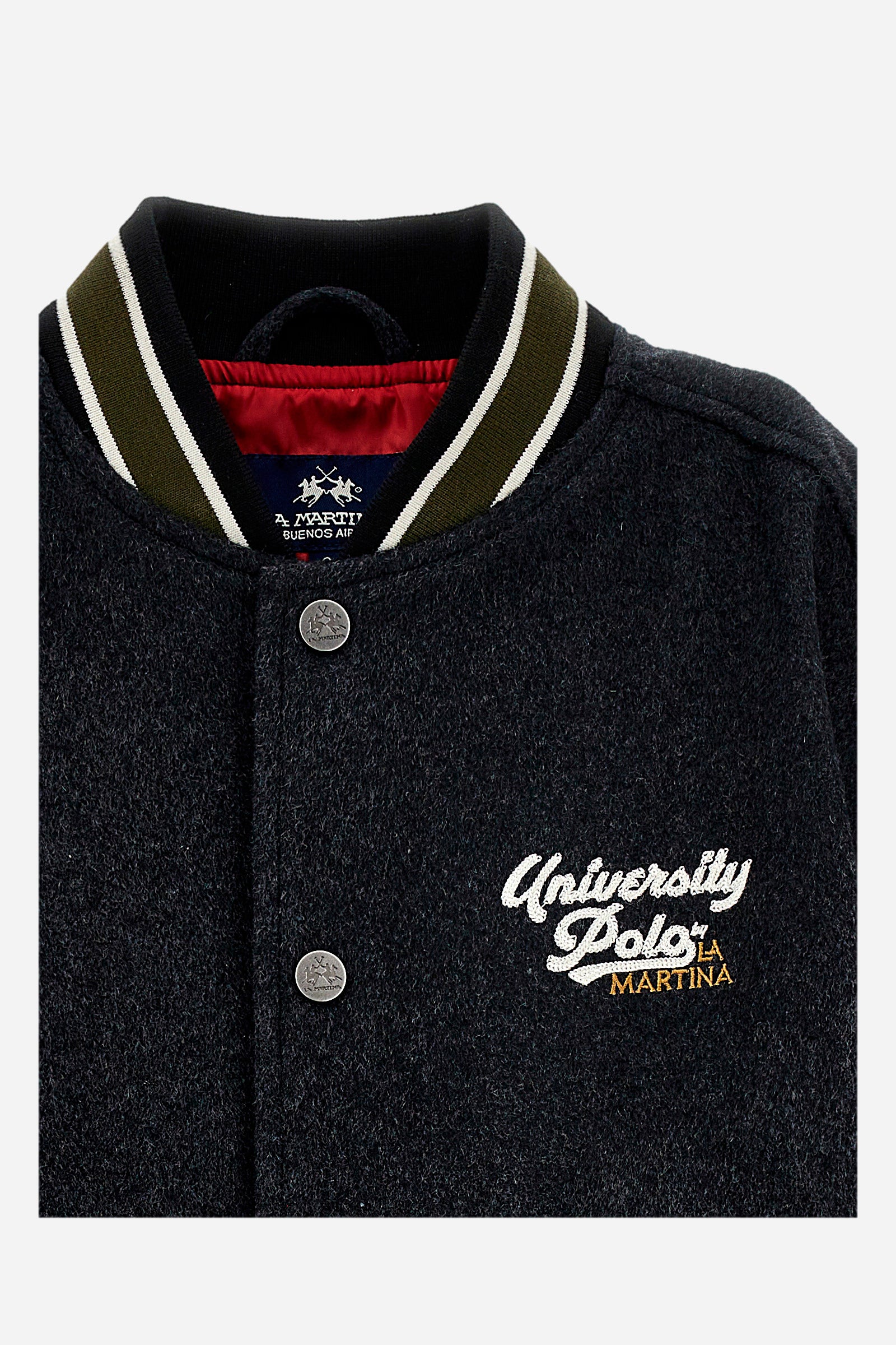 Bomber da bambino stile college