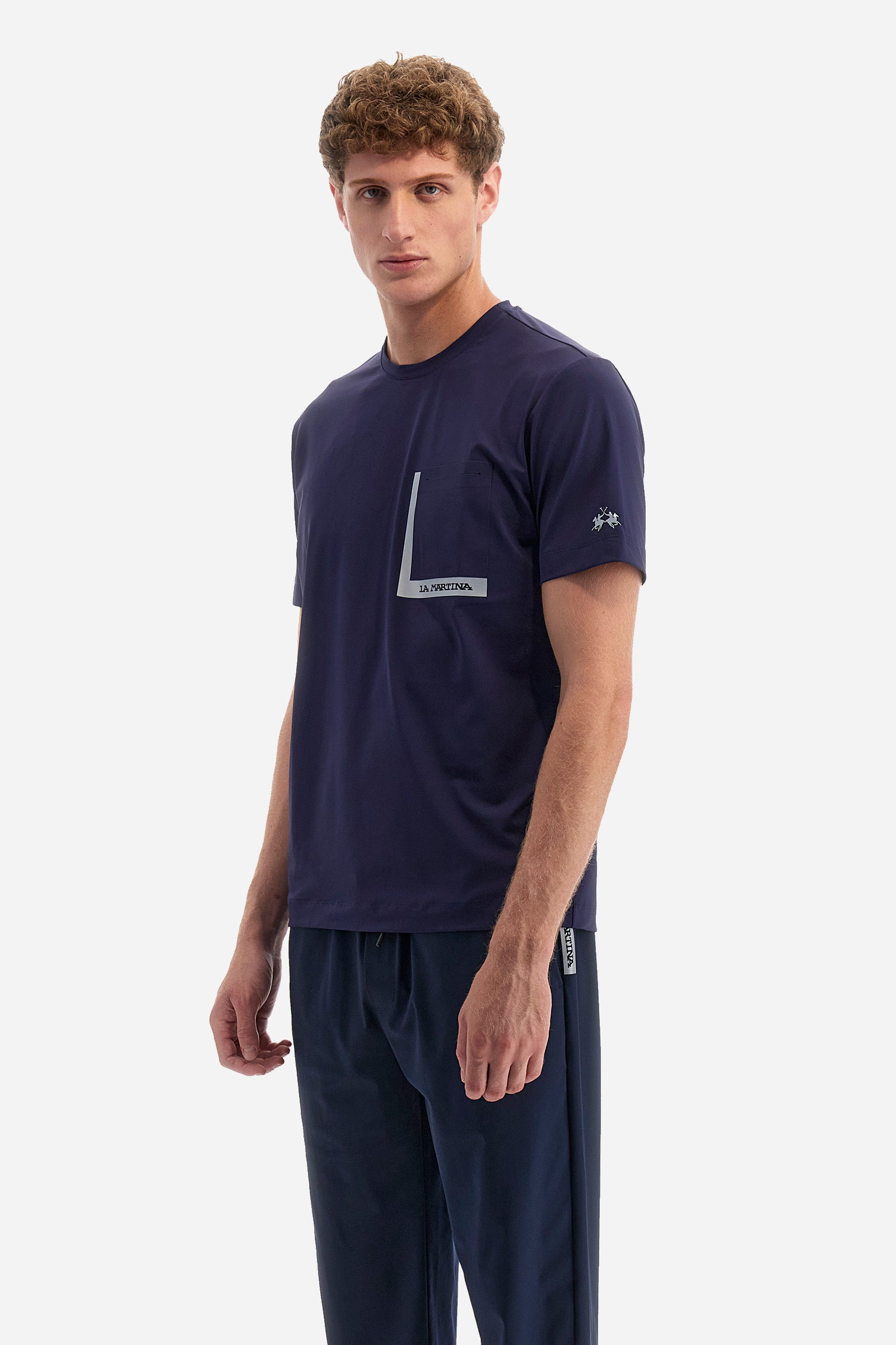 Regular-fit T-shirt in synthetic fabric - Ynyr