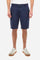 Men's single-colour Bermuda shorts in cotton twill. There are two American pockets, two cargo pockets and two back pockets. With belt loops. Zip and button fastening. The logo is embroidered tone-on-tone on the left cargo pocket. Regular fit. The model is wearing a size 33. - Navy