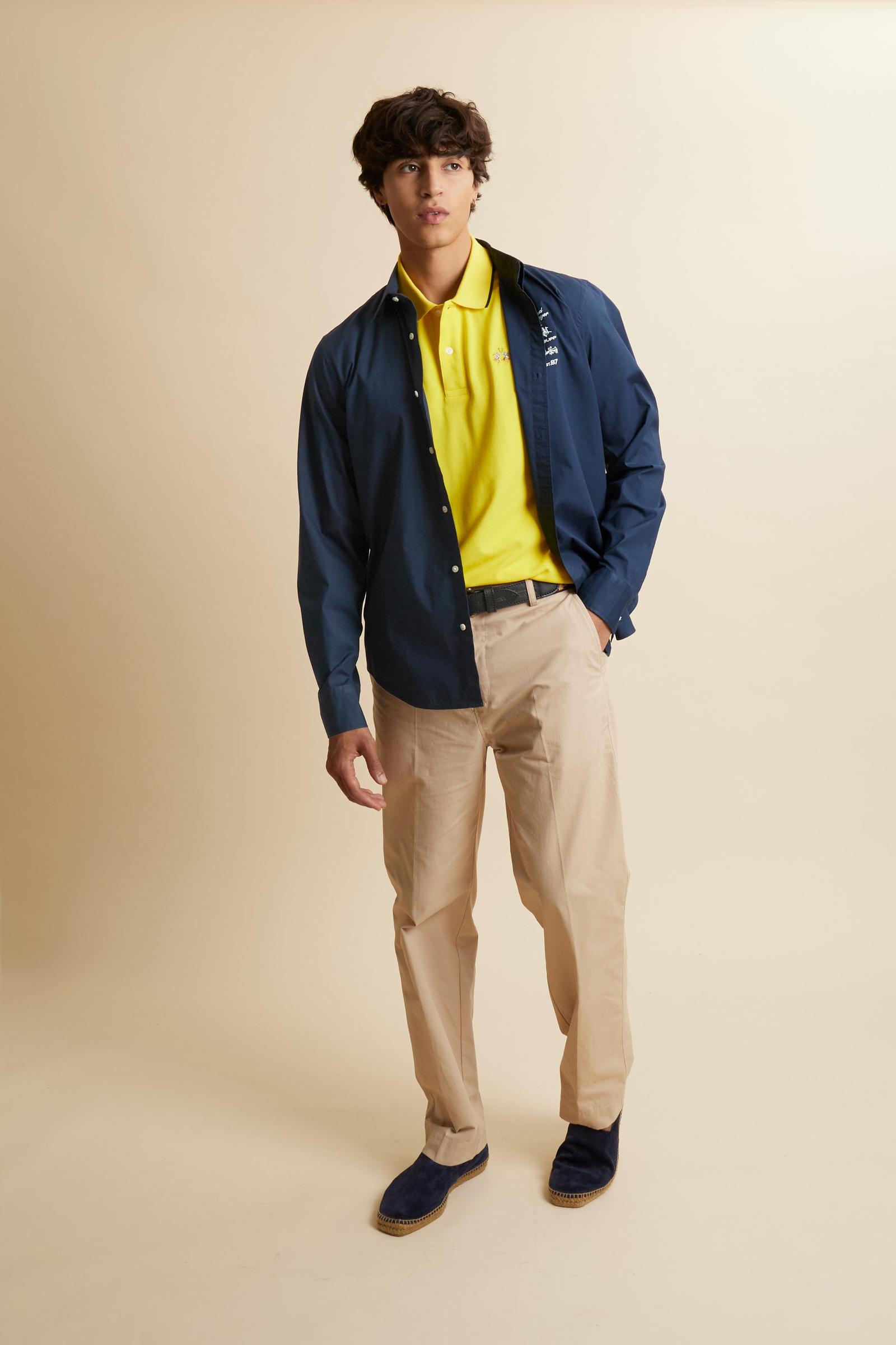 Men’s regular fit stretch piqué polo shirt Essential – Russell