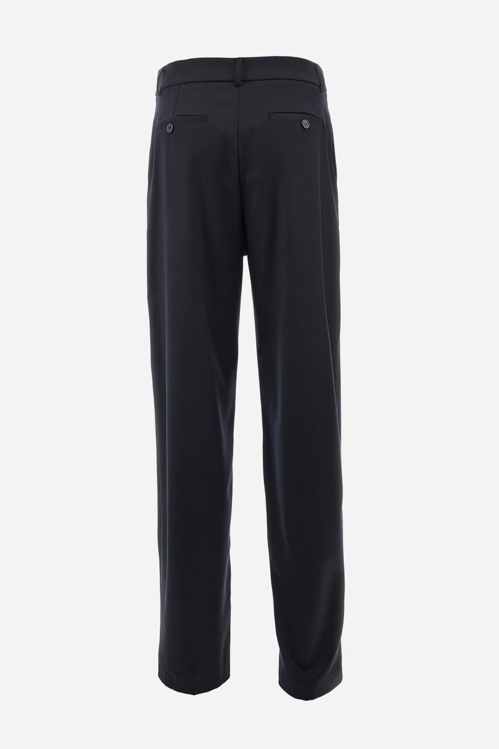 Classic regular fit trousers in synthetic fabric - Zelina