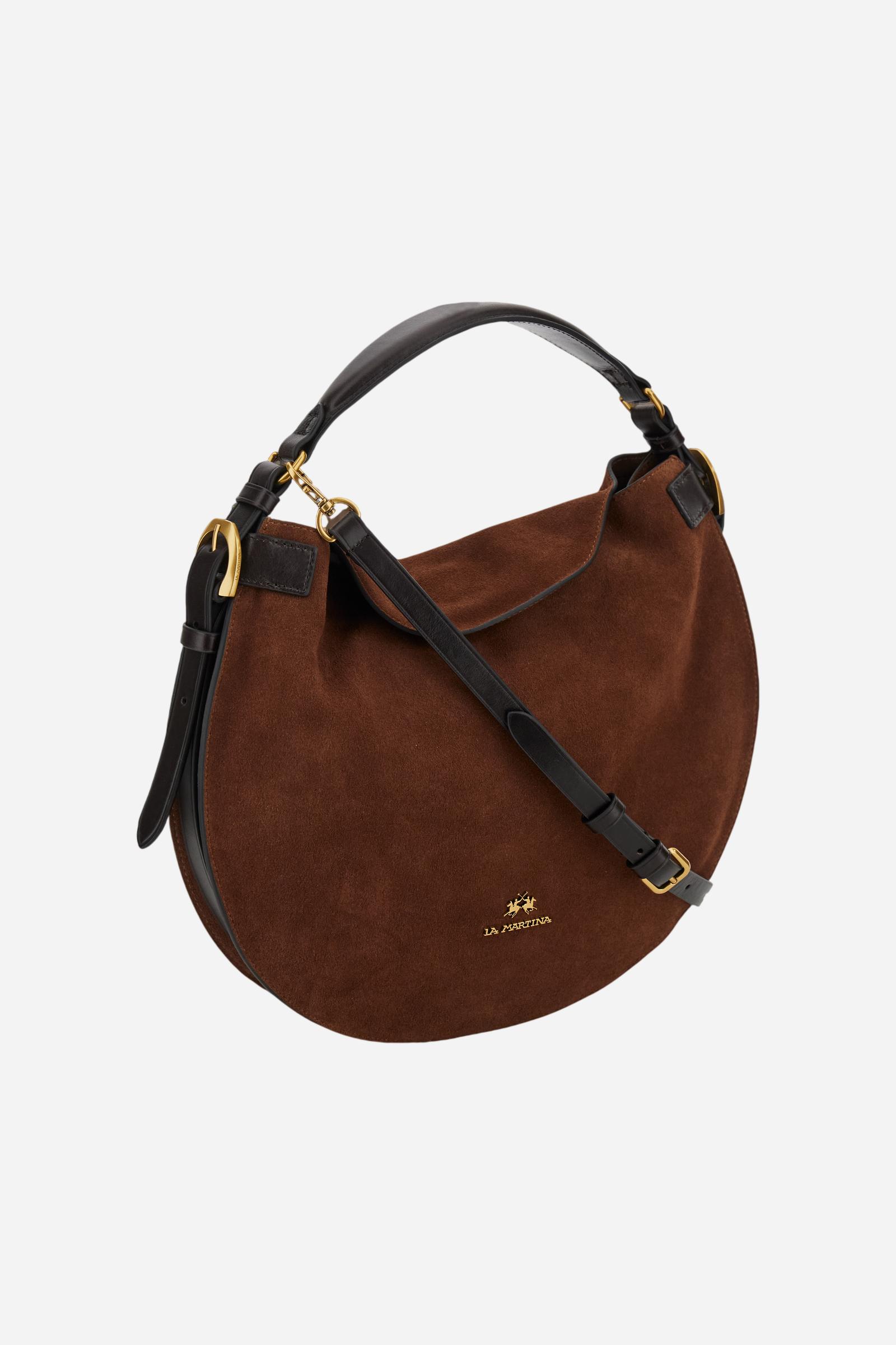 Suede and leather hobo bag – Luna Hobo