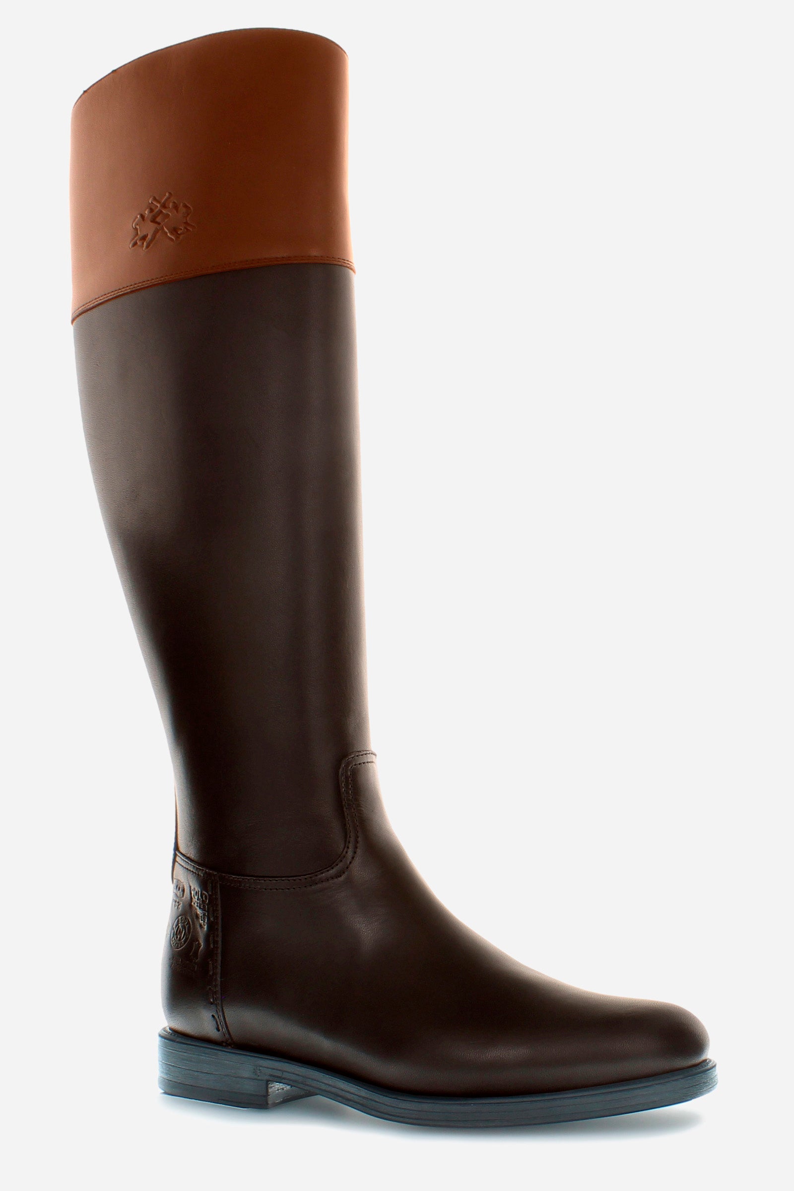 Women's equestrian-inspired boot in soft cowhide