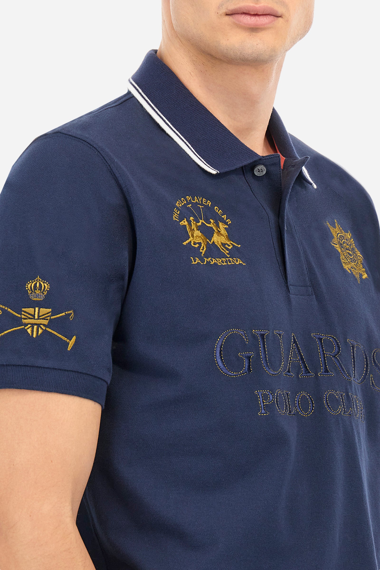 Guards polo in piqué cotton in regular fit - Achille