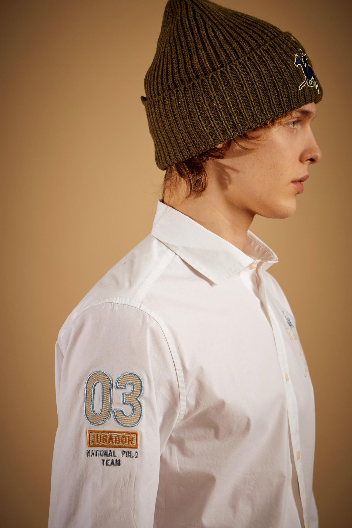 Camicia uomo popeline stretch ricami polo - Innocent