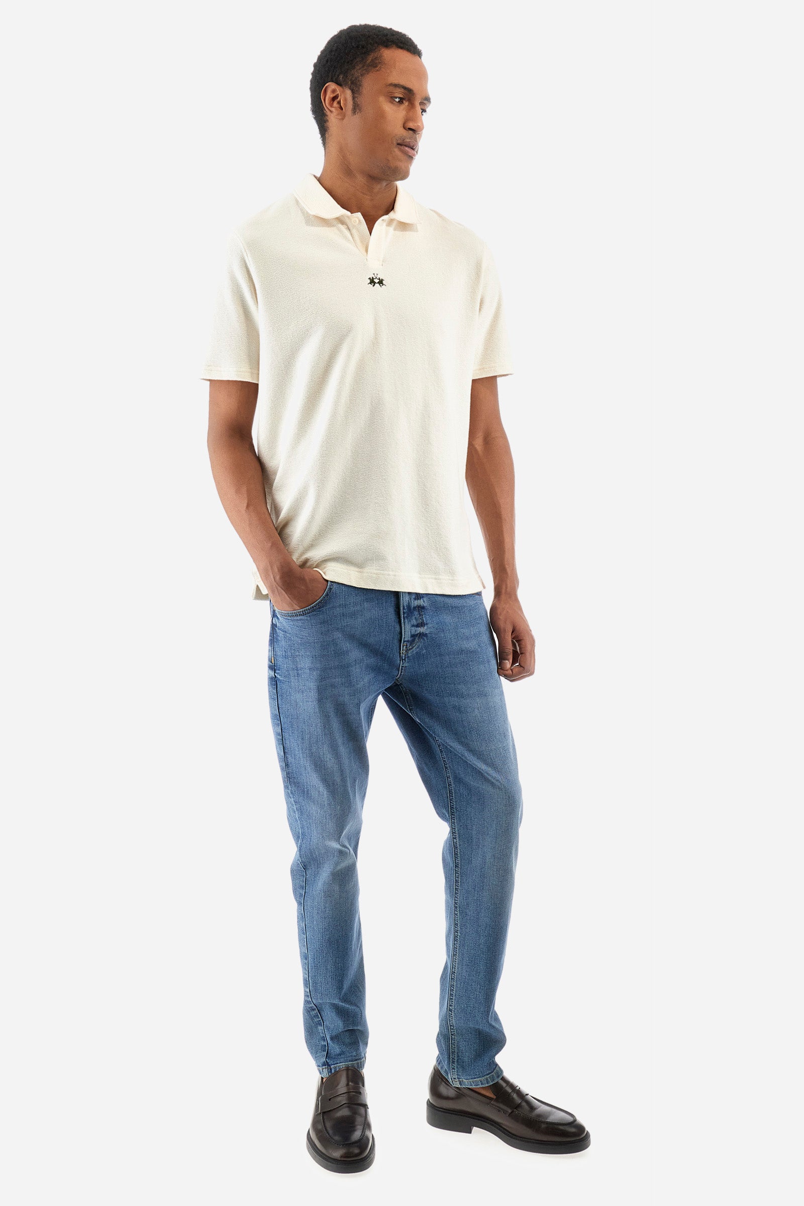 Regular-fit polo shirt in cotton - Yuzo