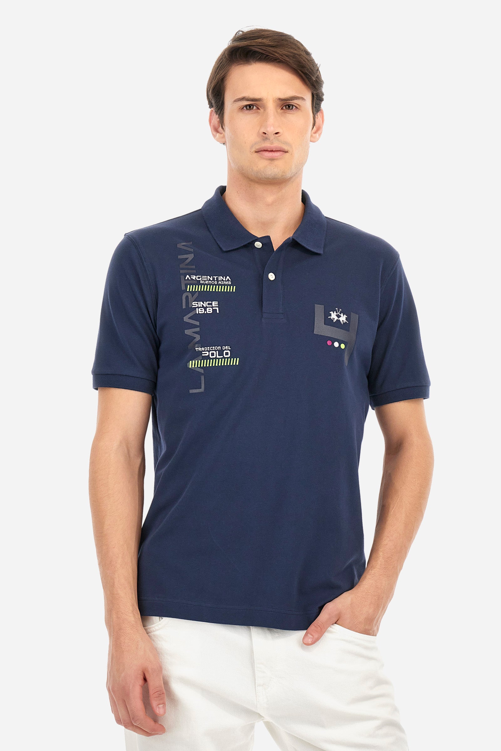 Polo in cotone piquet stretch regular fit - Arnold