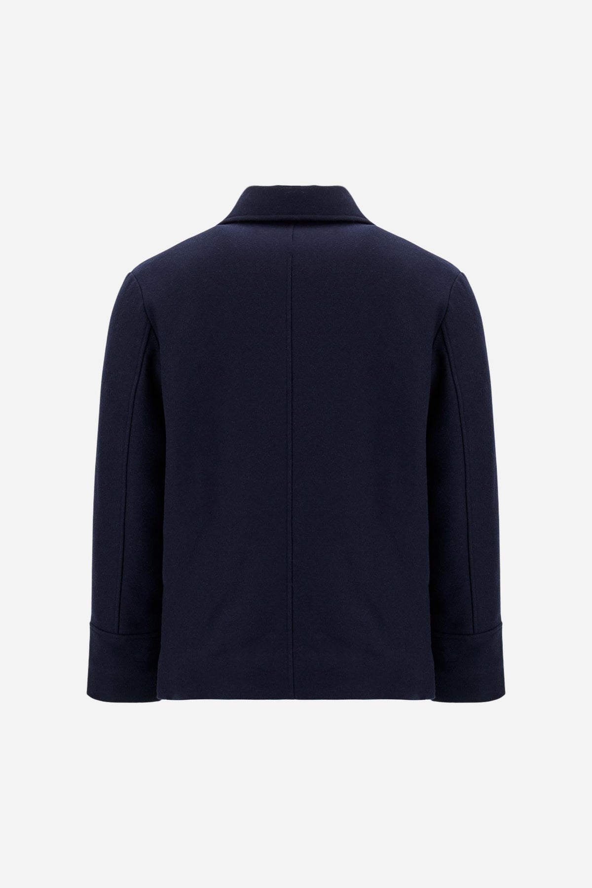 Men's padded pea coat in wool felt - Dell