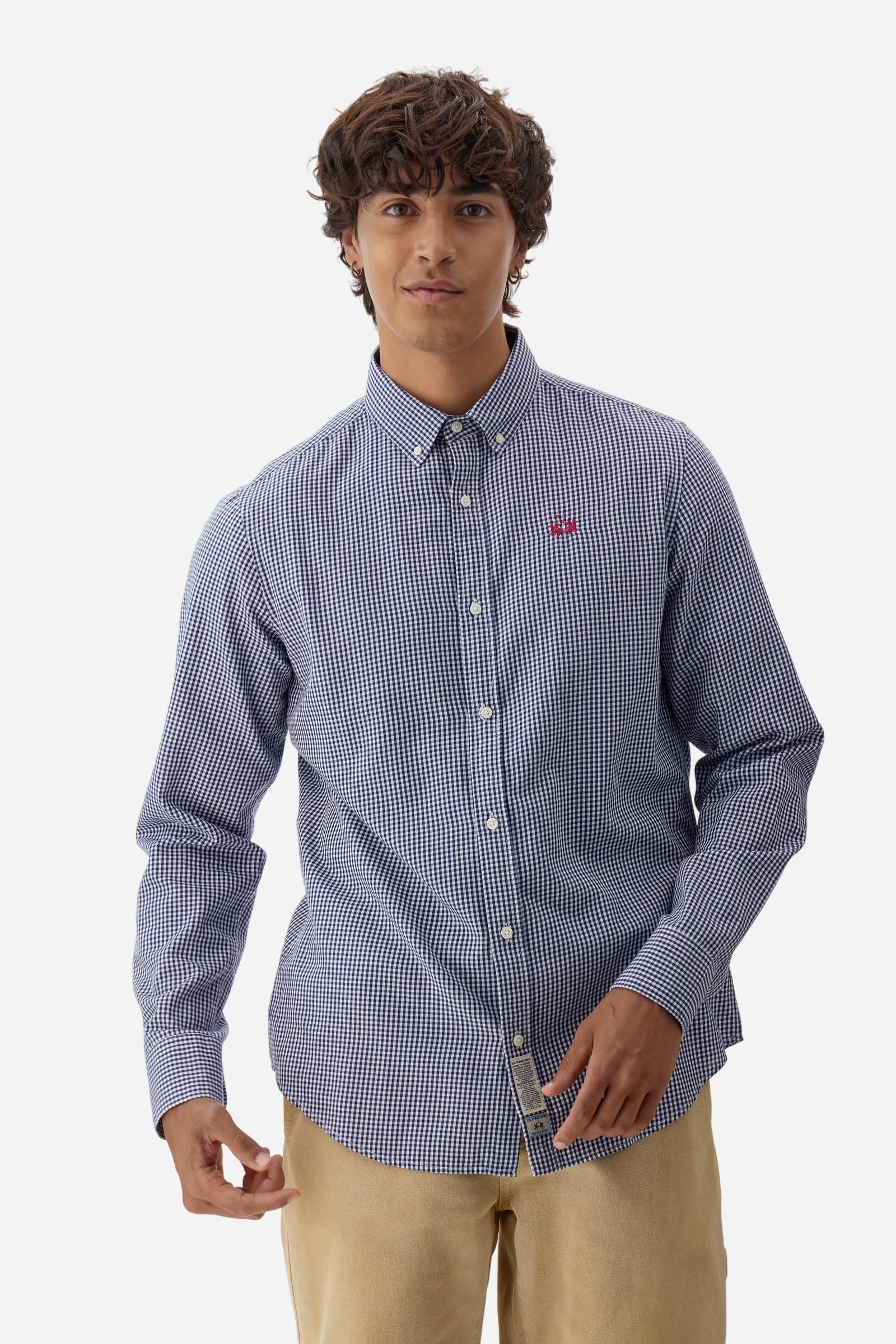 Chemise homme popeline à carreaux - Rodolfo