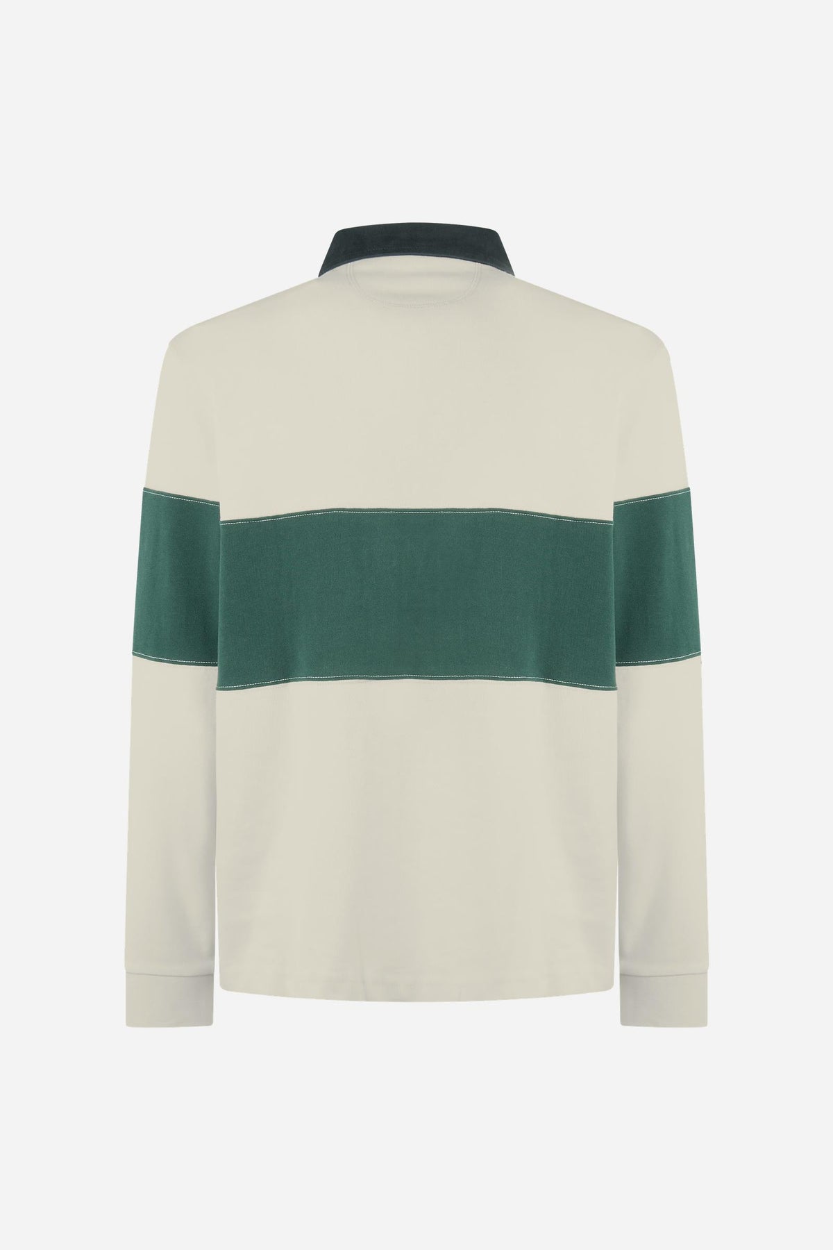 Men's long-sleeve polo shirt in Diamond cotton jersey