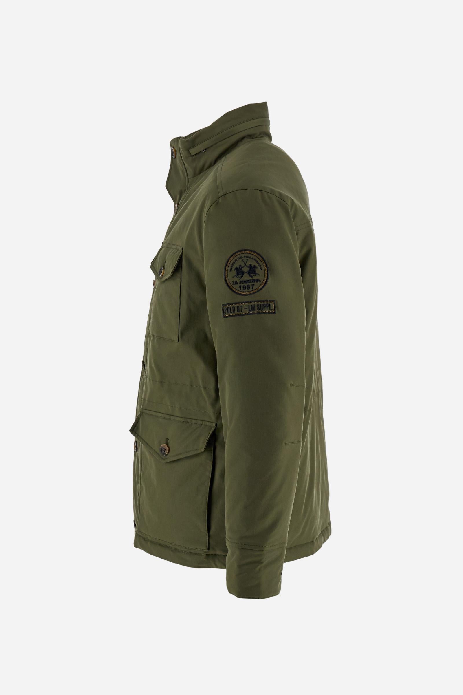 Padded field jacket in cotton twill with cargo pockets - Baldo