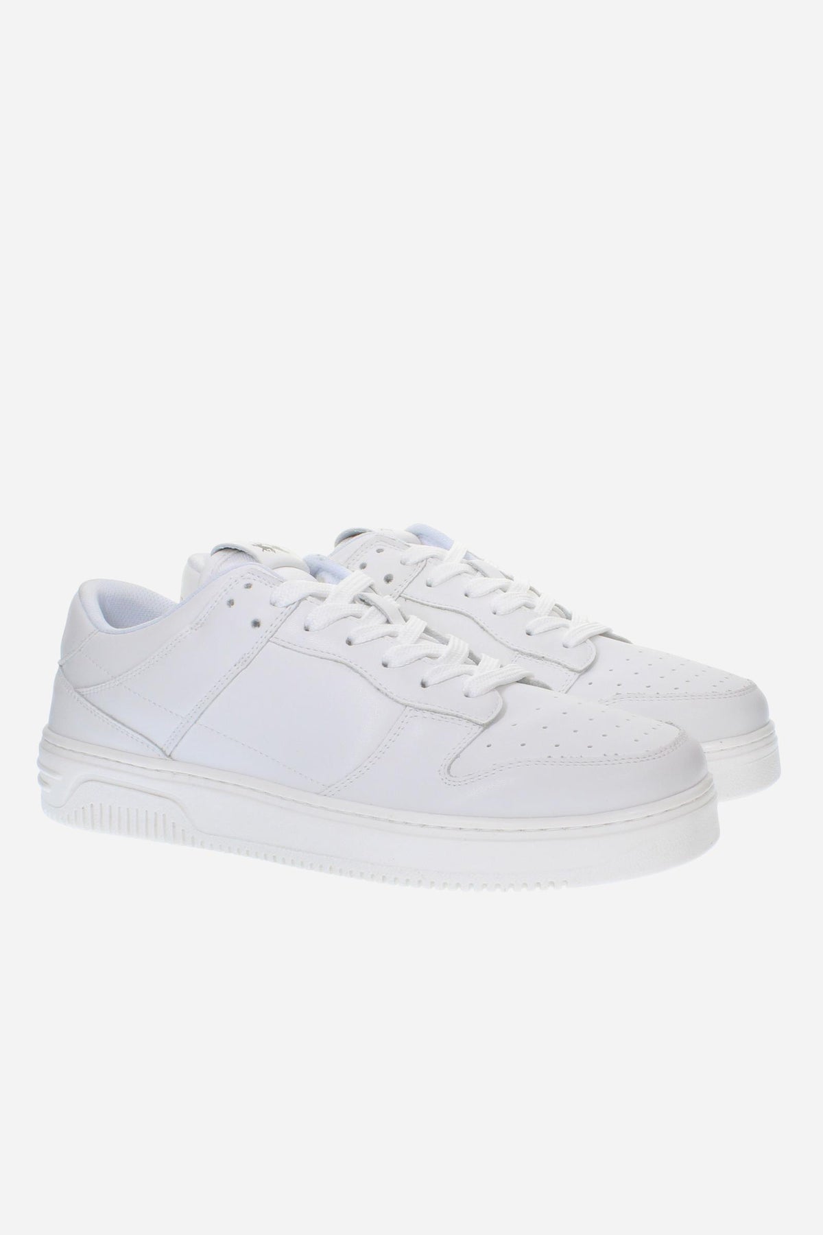 Men's sneaker with soft leather upper, two-tone rubber sole, Strobel construction for flexibility, and a personalized footbed for all-day comfort and urban style. - Optic White