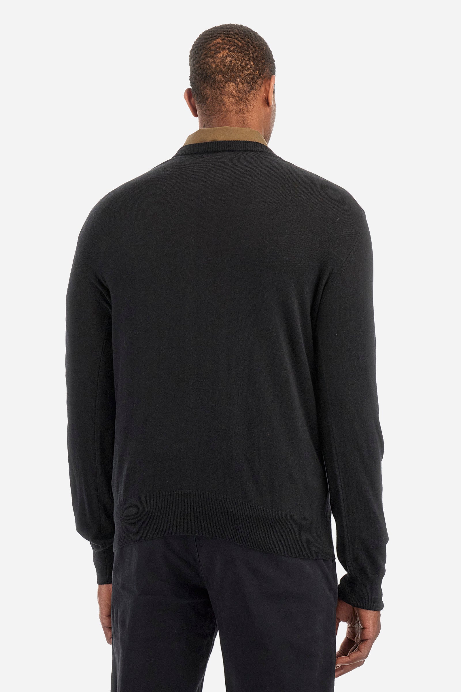 Regular fit pullover in cotton and wool - Zayden