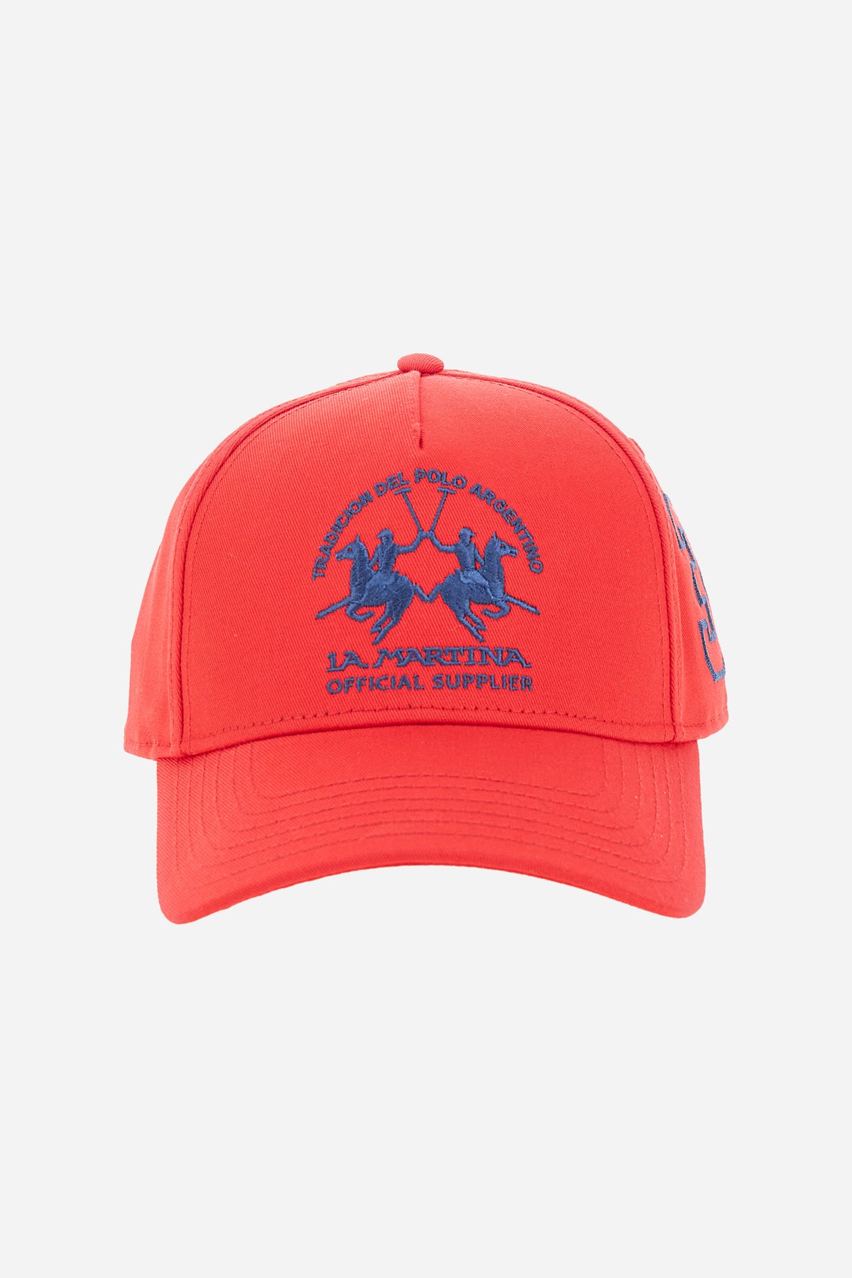Unisex cotton twill baseball cap with team logo on the front.            - Barbados Cherry                                                                                                                                                                                                                                                                                                                                                                                                                                      