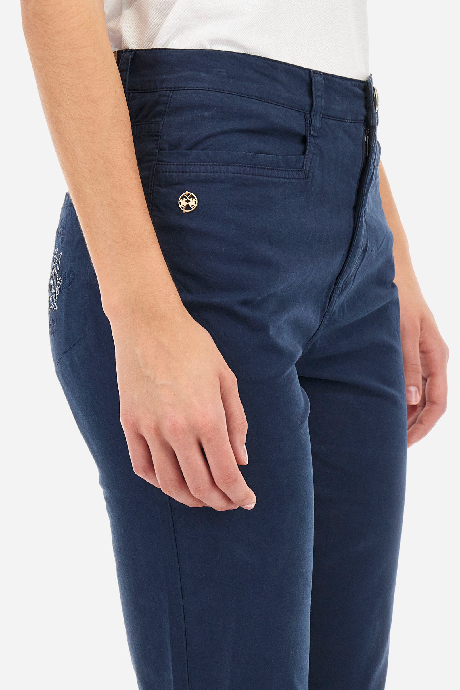 Pantaloni flare in twill di cotone regular fit - Antonietta