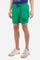 Plain men's swimming shorts made of nylon. Elastic waistband with a personalised drawstring for waist adjustment. On the inside of the shorts is an elasticated mesh brief. Double side pocket on the hips and patch pocket with flap on the back, on the right side only. The large logo is embroidered in a contrasting colour thread on the bottom of the left leg on the front. Regular fit. The model is wearing a size L. - Jelly Bean