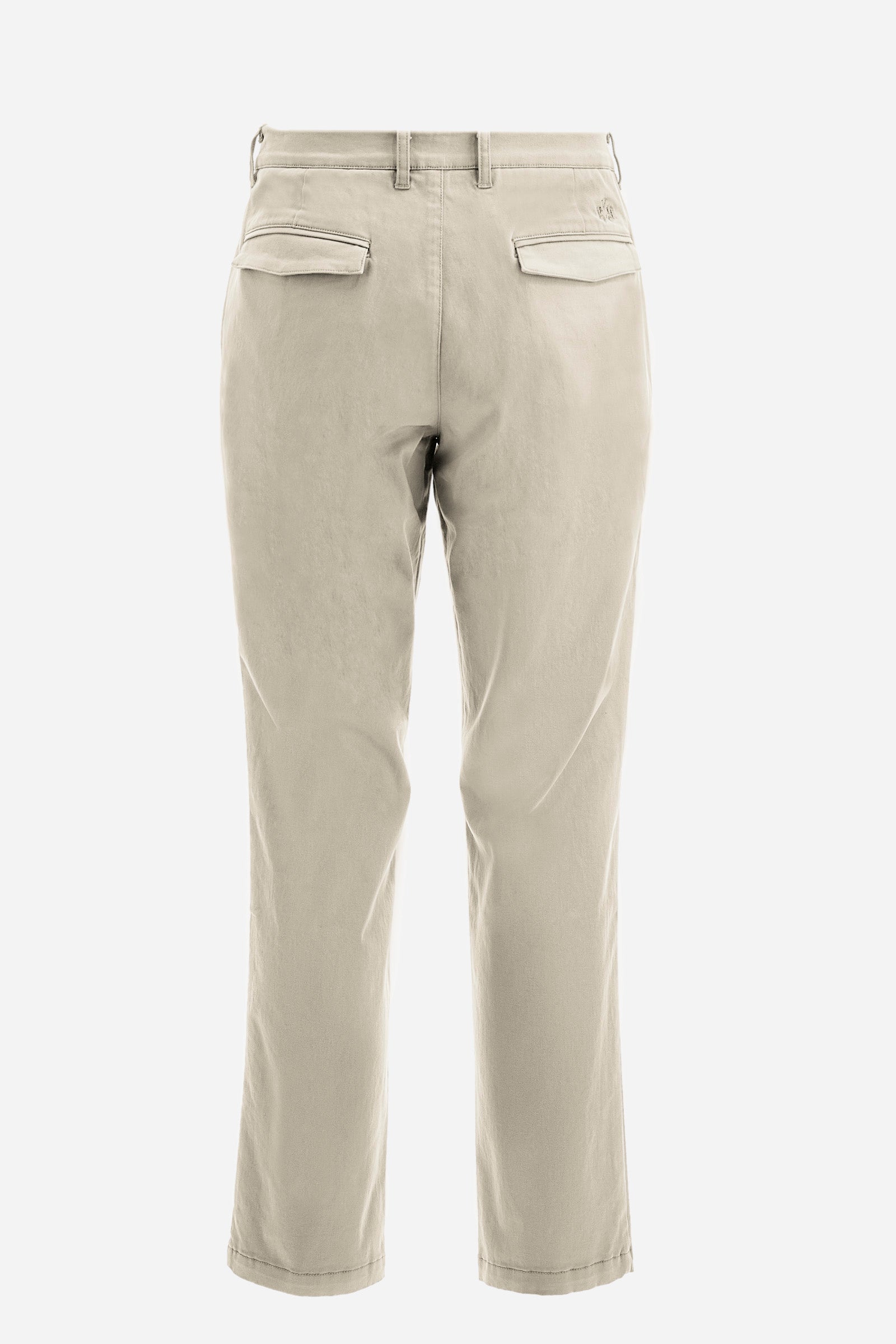 Pantalón chino de algodón elastizado y corte recto - Zenovio