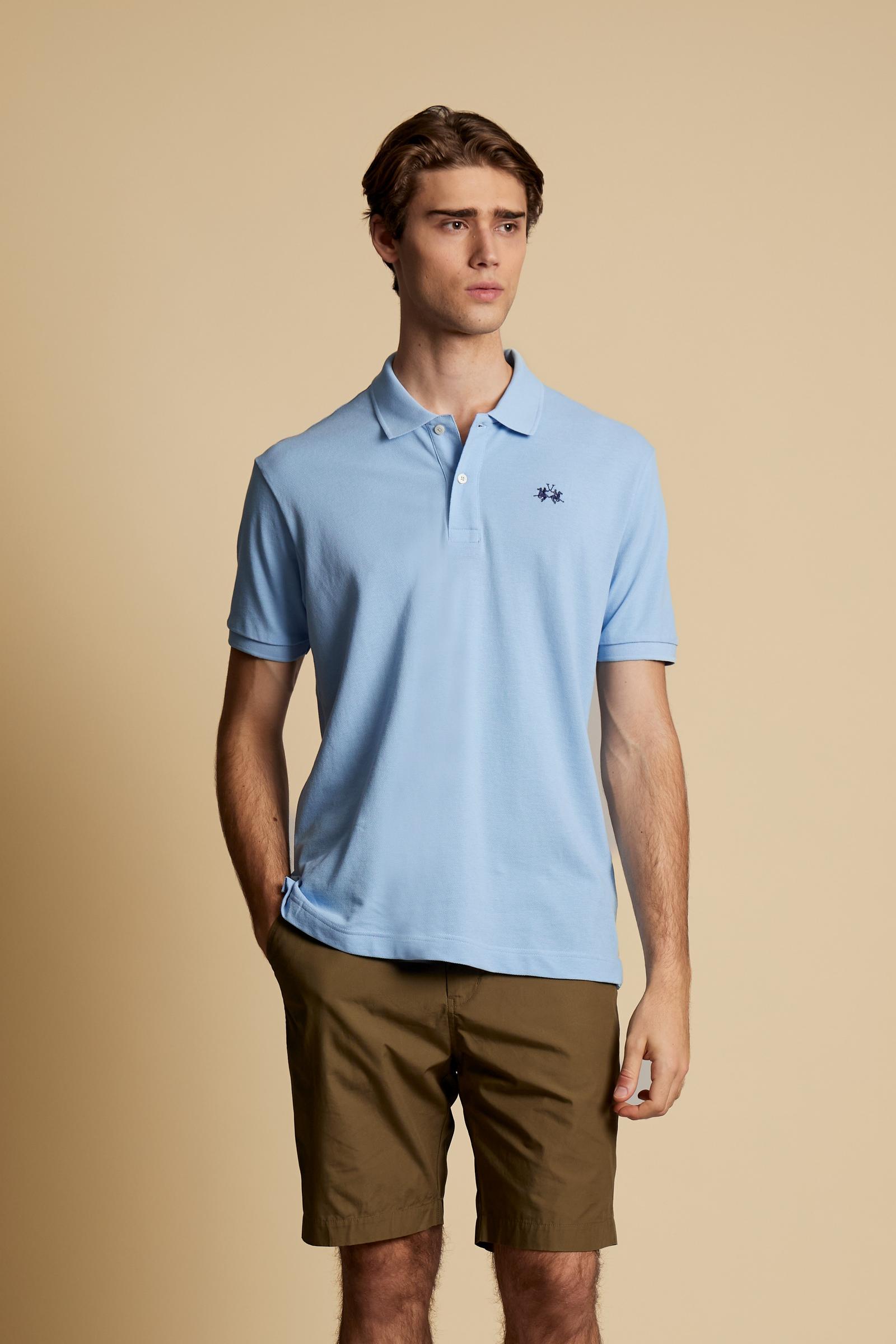 Men’s short sleeve cotton piqué polo shirt – Tex