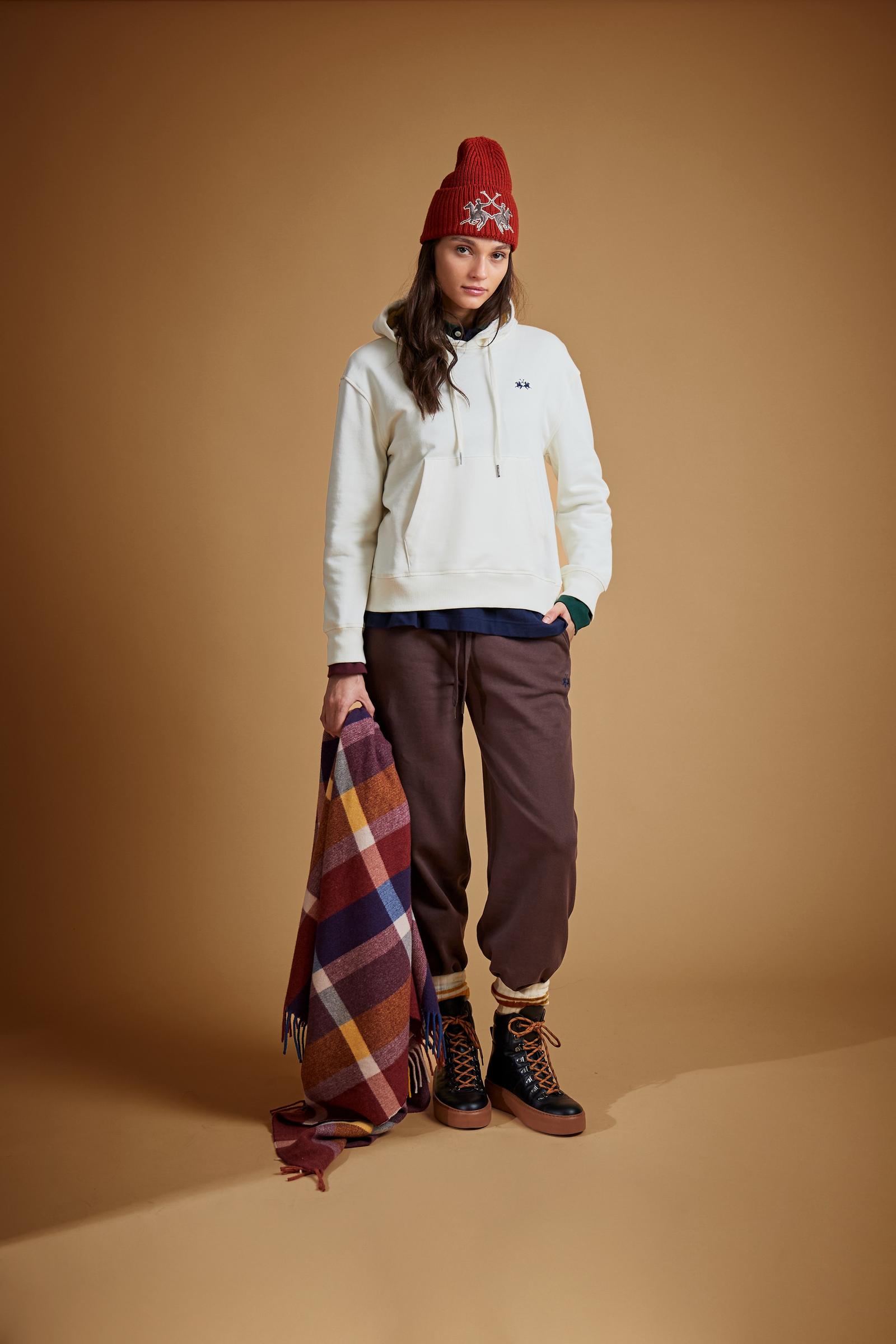 Women's hooded sweatshirt in brushed cotton - Darla