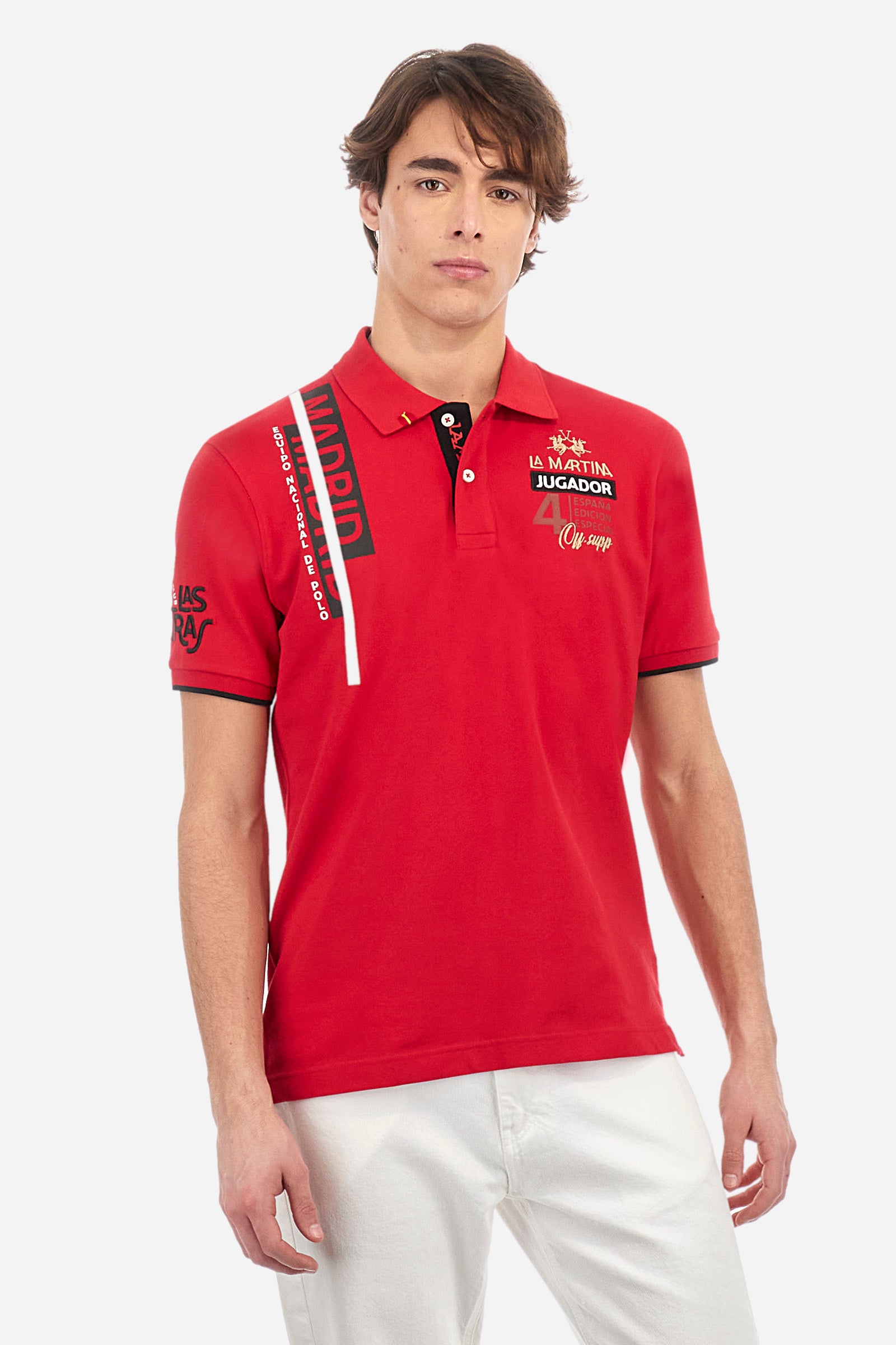 Polo in cotone piquet stretch regular fit - Aguirre