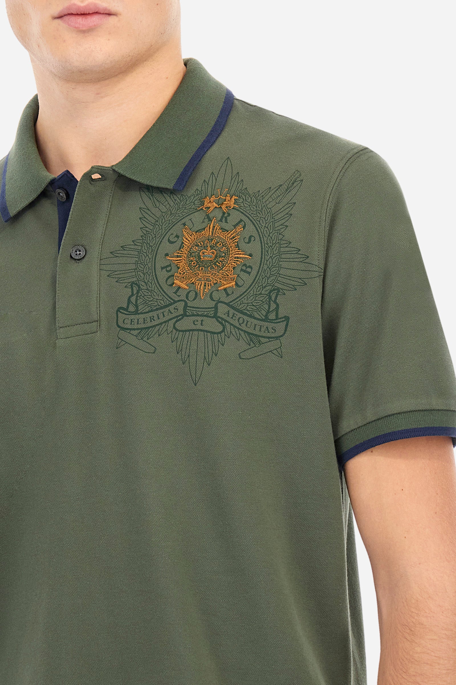 Guards-Poloshirt aus Baumwoll-Piqué in normaler Passform – Anfione