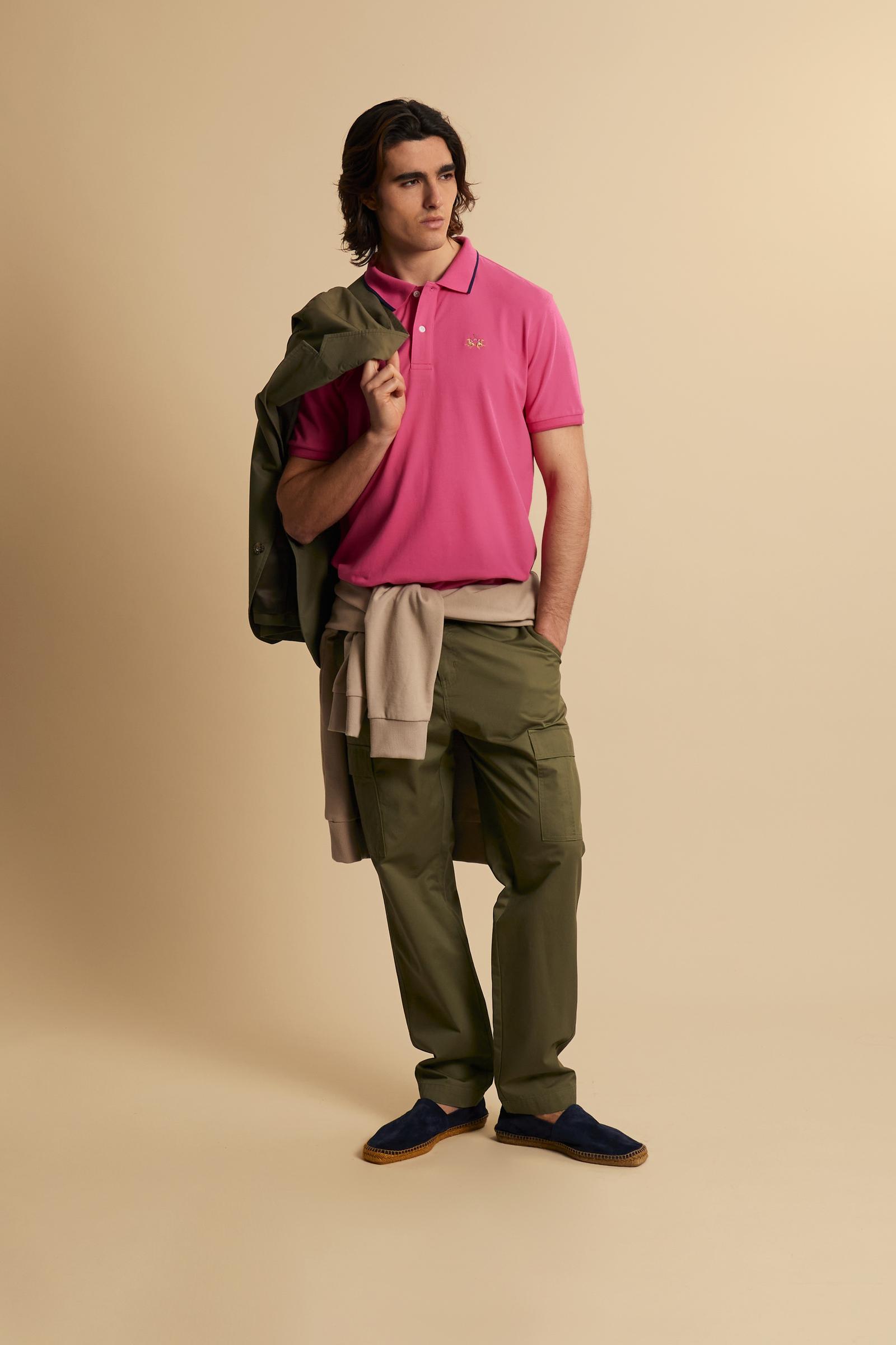 Men’s regular fit stretch piqué polo shirt Essential – Russell