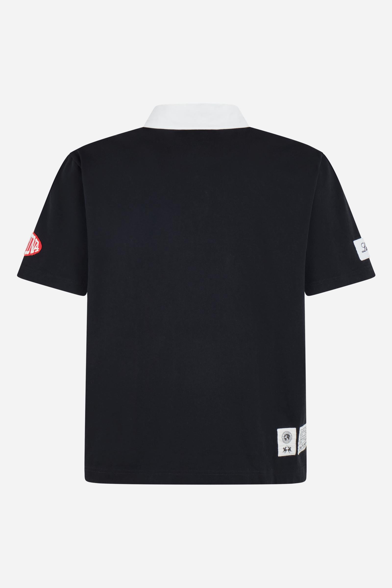 Short-sleeved cotton jersey polo shirt – Limited Edition “Propiedad”