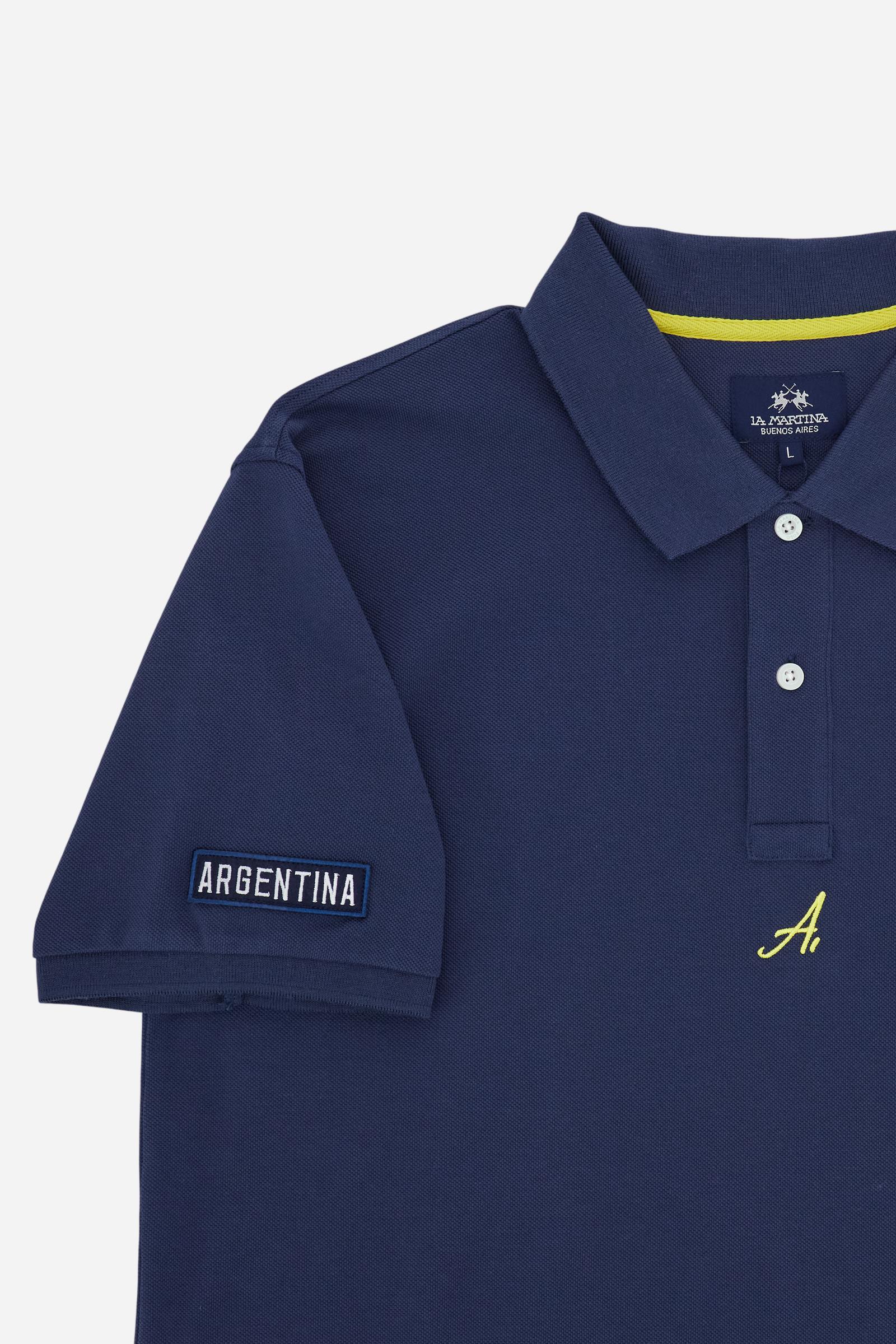 Men’s short-sleeve piqué polo Nations collection - Charo