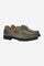 Men's suede boat shoe with handcrafted moccasin stitching, padded nappa leather collar, leather laces, and Vibram® sole for lightweight cushioning and grip. Made in Italy. - Taupe Gray