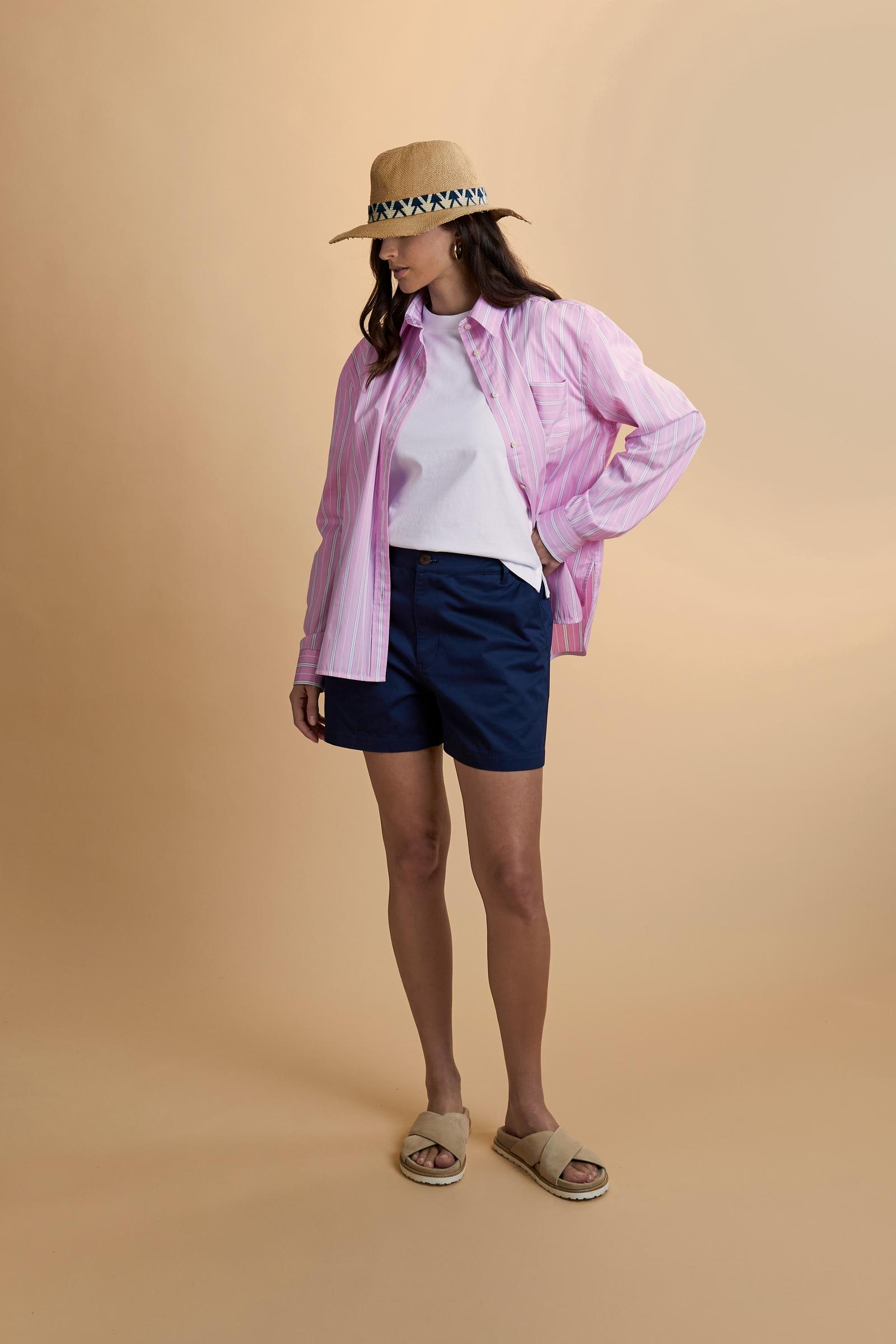 T-shirt donna girocollo in jersey di cotone con maxi logo manica - Corina