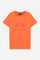 Short-sleeved T-shirt for boys made from soft 100% cotton jersey in a solid colour. The style features a regular fit and tonal ribbed crew neck. The maxi front print, featuring the iconic crossed polo players logo and La Martina lettering, gives the garment strong visual impact and a bold sporty style. - Flame