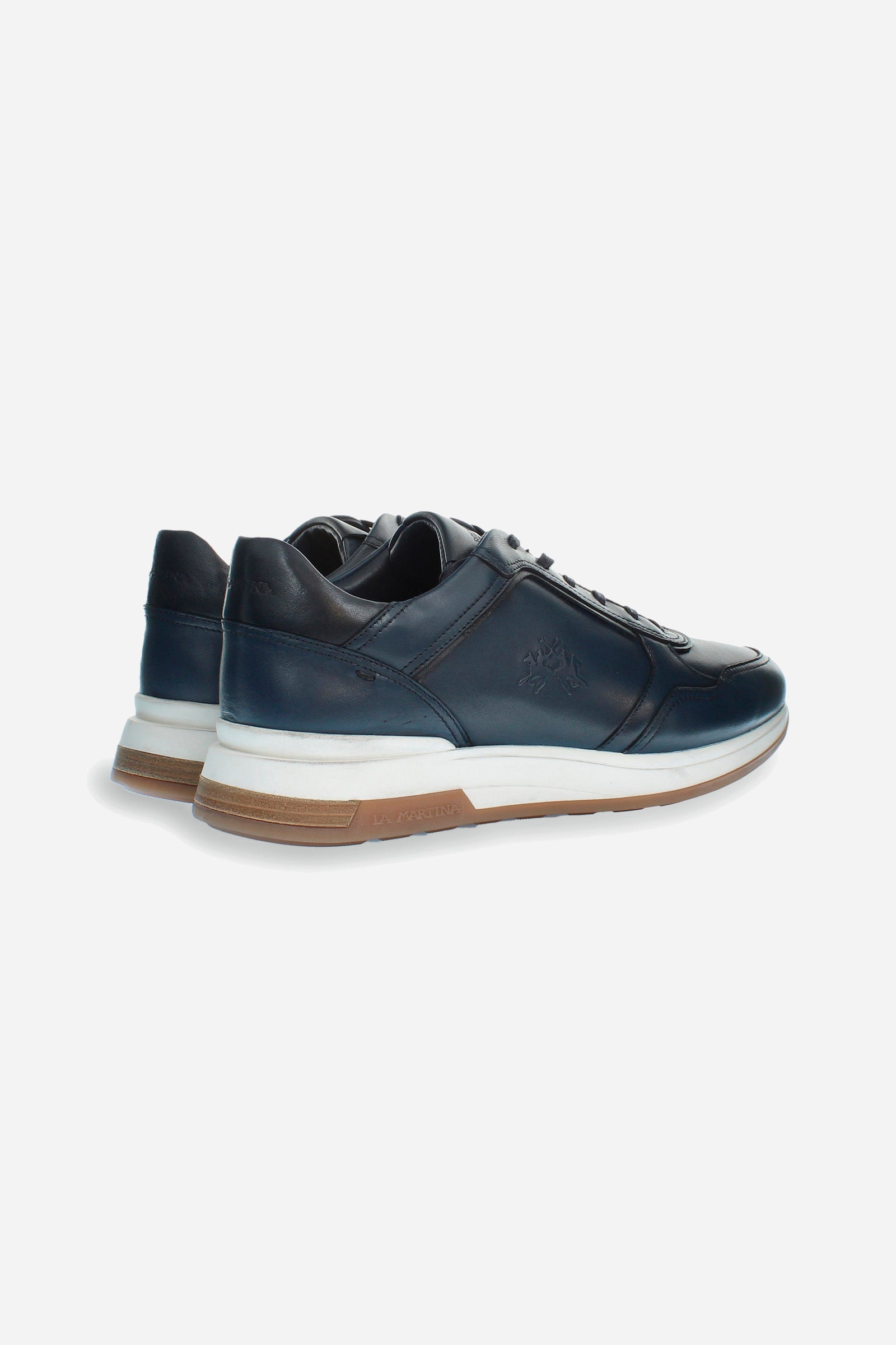 Men's leather and suede trainer - "Route 40"